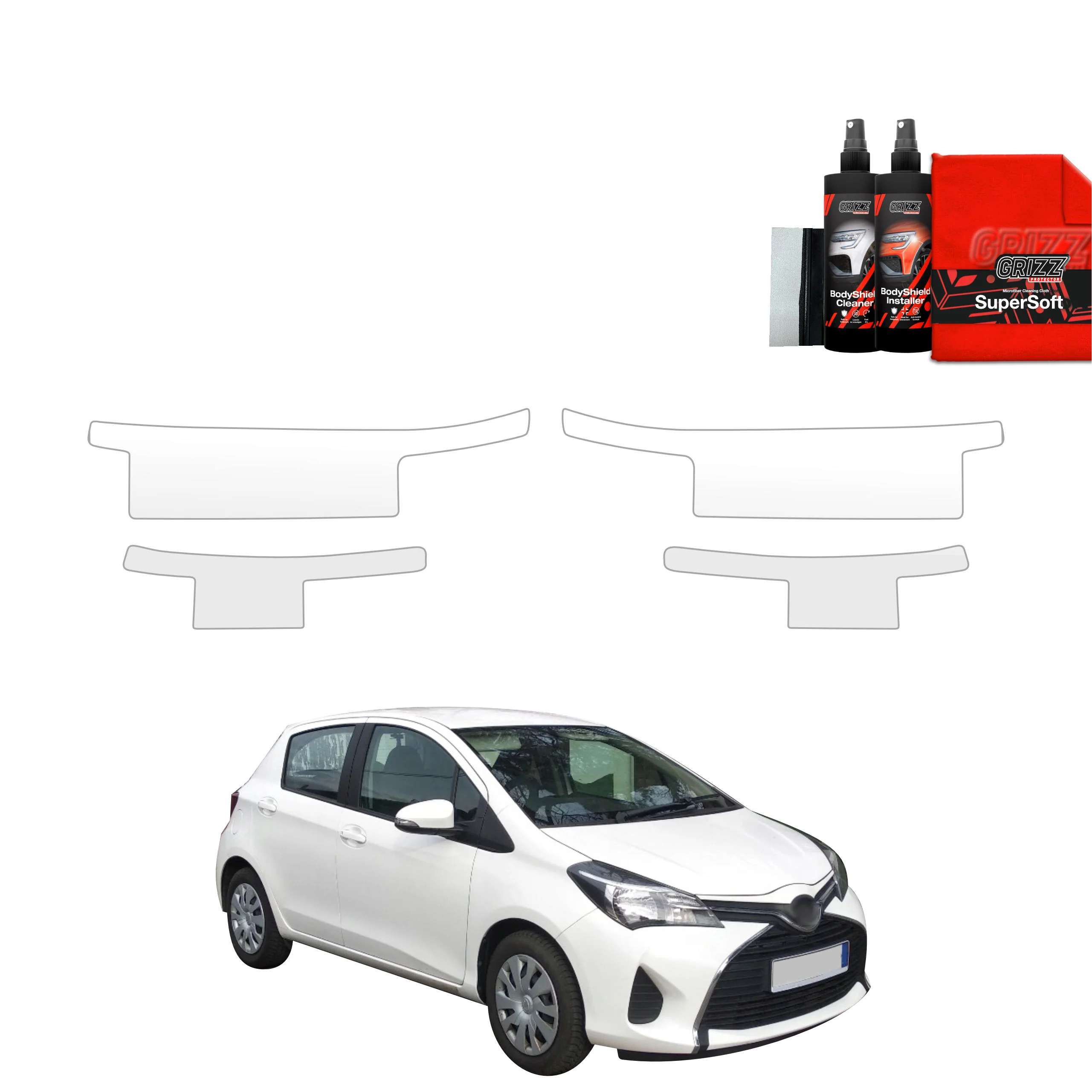 4in1 Schutzfolie Grizz Protector für Schweller - Toyota Yaris (2011-2016)