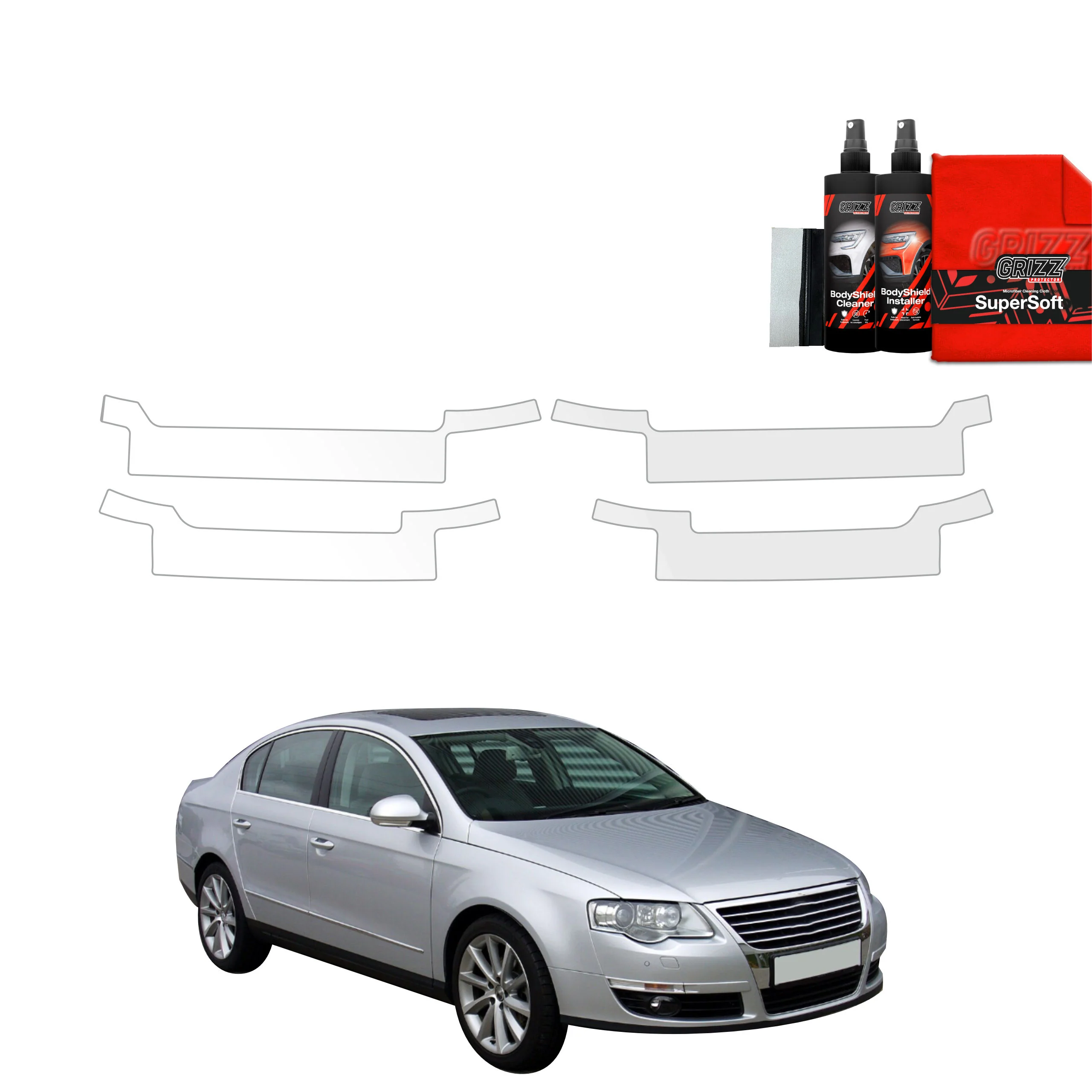 4in1 Schutzfolie Grizz Protector für Schweller - Volkswagen Passat B6 Sedan (2005-2010)