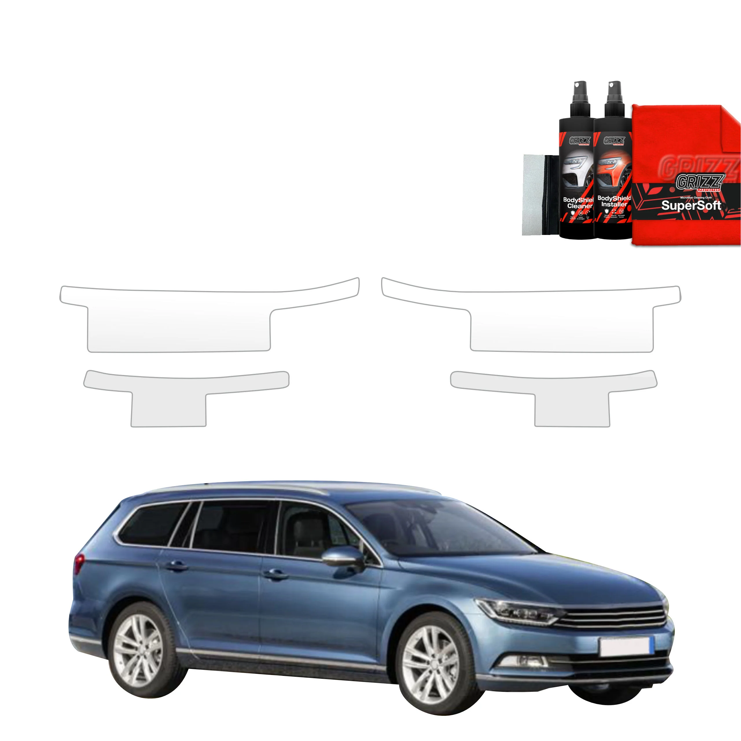 4in1 Schutzfolie Grizz Protector für Schweller - Volkswagen Passat B8 Kombi (2014-2022)