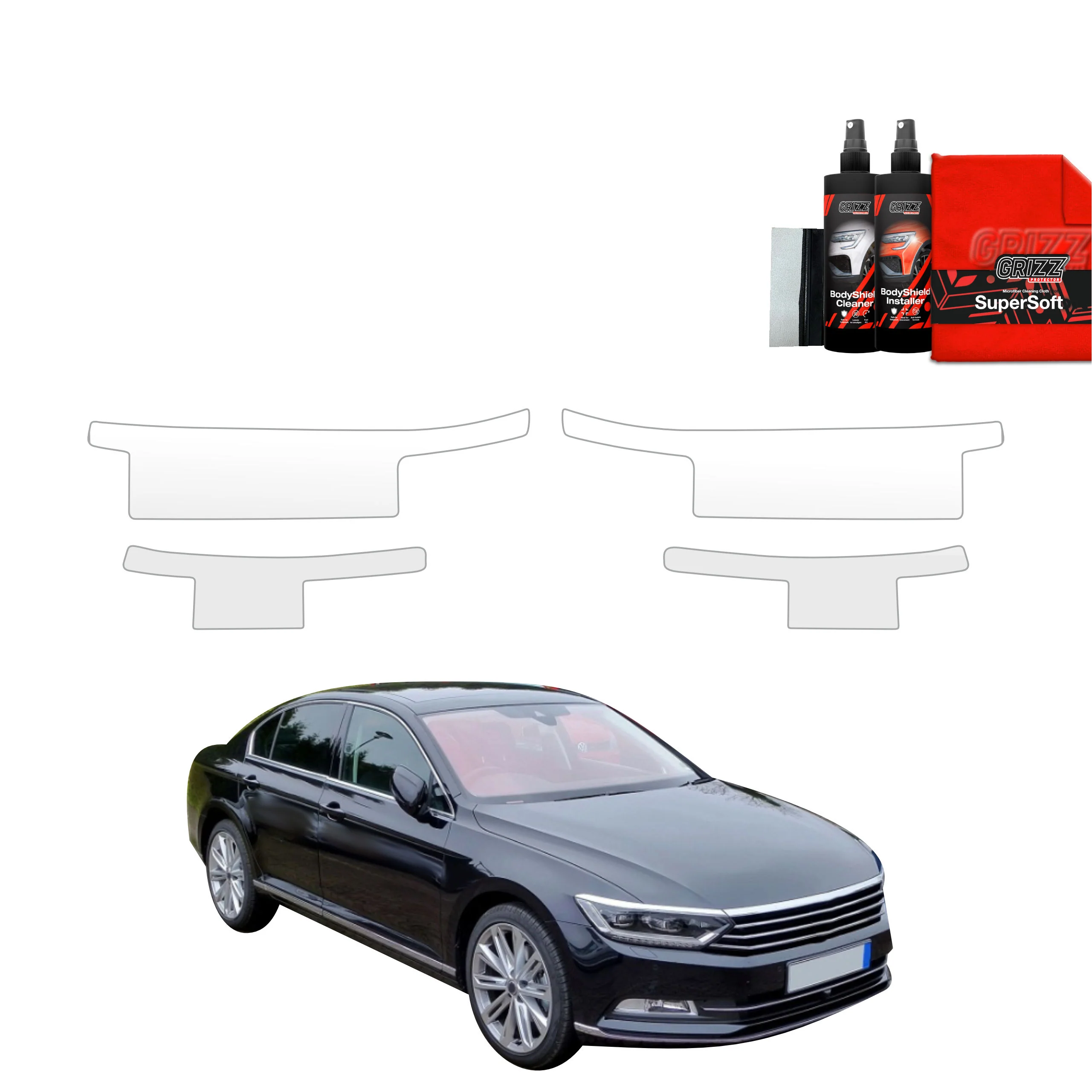4in1 Schutzfolie Grizz Protector für Schweller - Volkswagen Passat B8 Sedan (2014-2022)