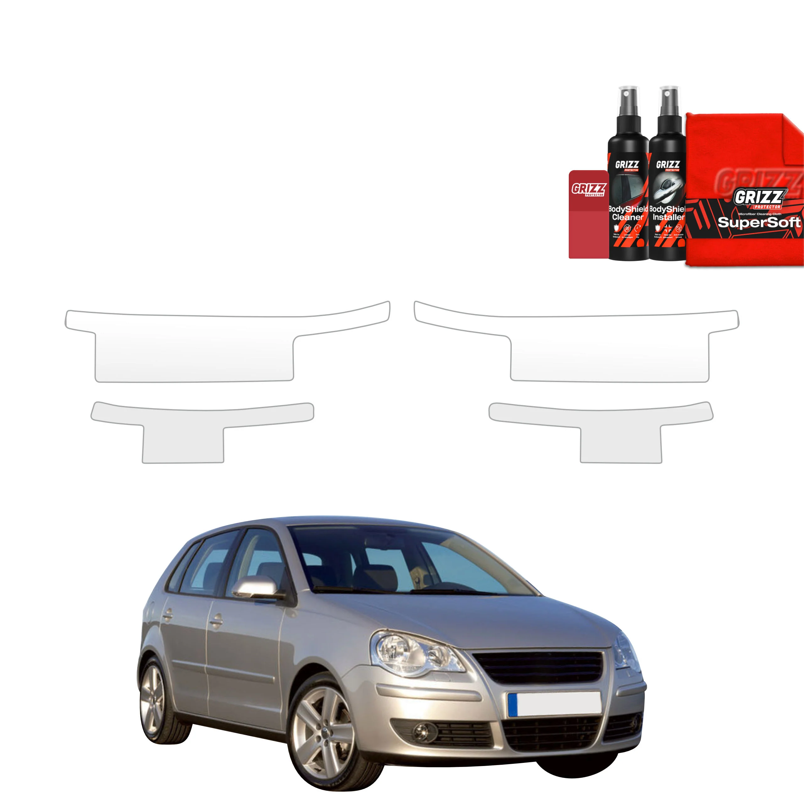 4in1 Schutzfolie Grizz Protector für Schweller - Volkswagen Polo Hatchback 5D (2001-2009)