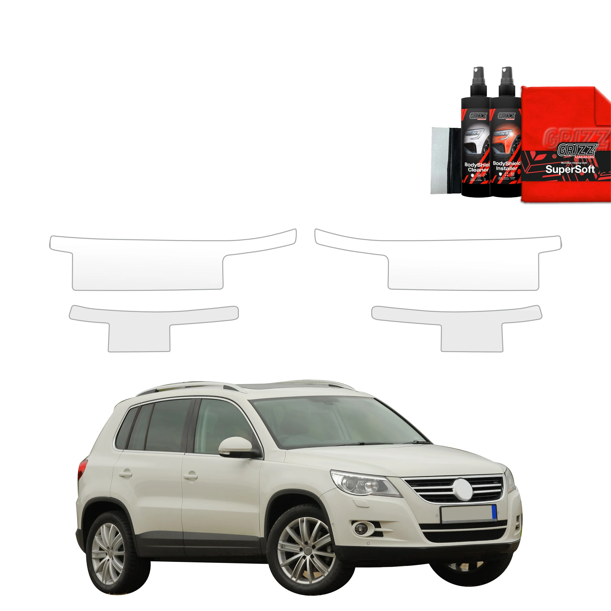 4in1 Schutzfolie Grizz Protector für Schweller - Volkswagen Tiguan Kombi 5D (2007-2011)