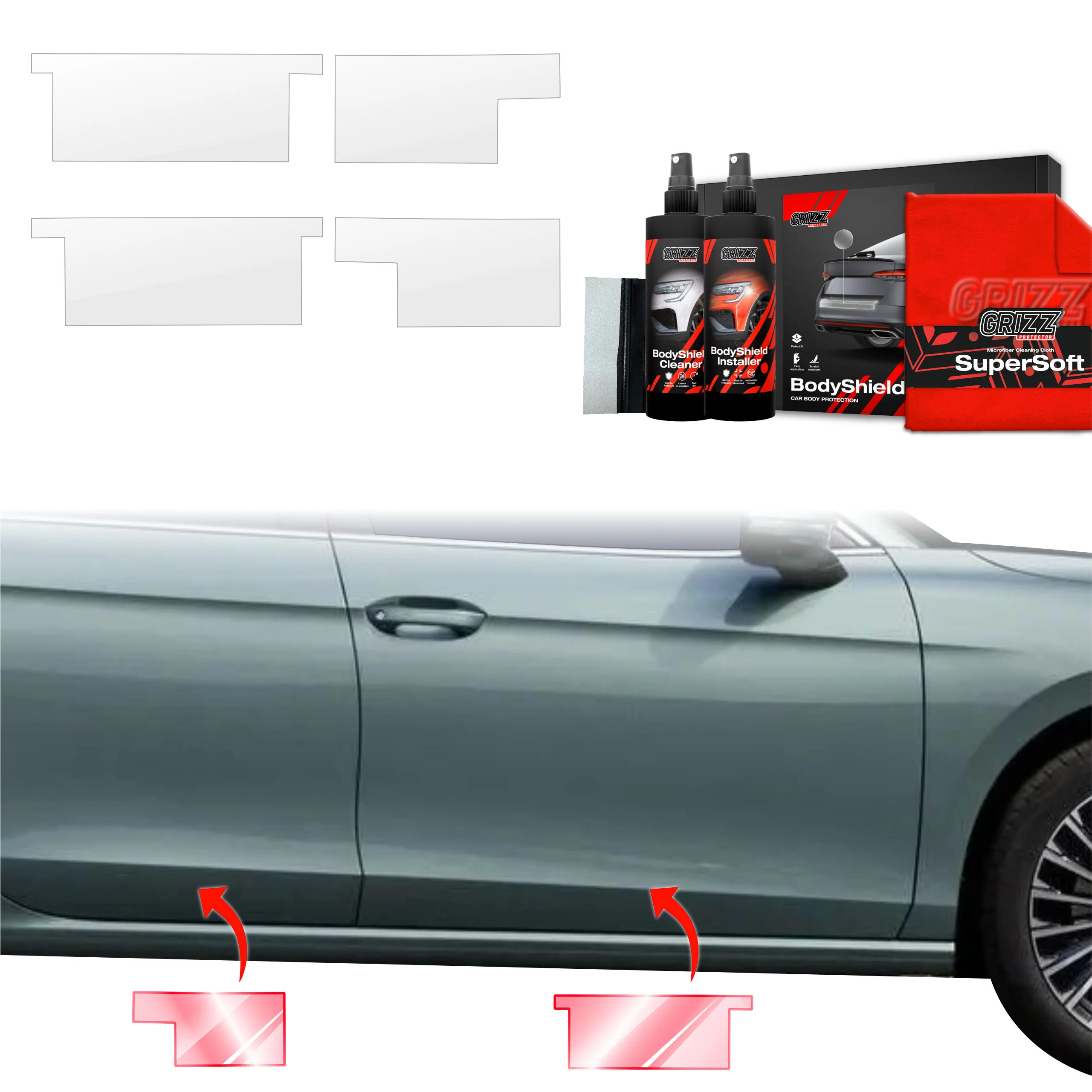 4in1 Schutzfolie Grizz Protector für Schweller - Volkswagen VW Passat B9 (2024-2025)