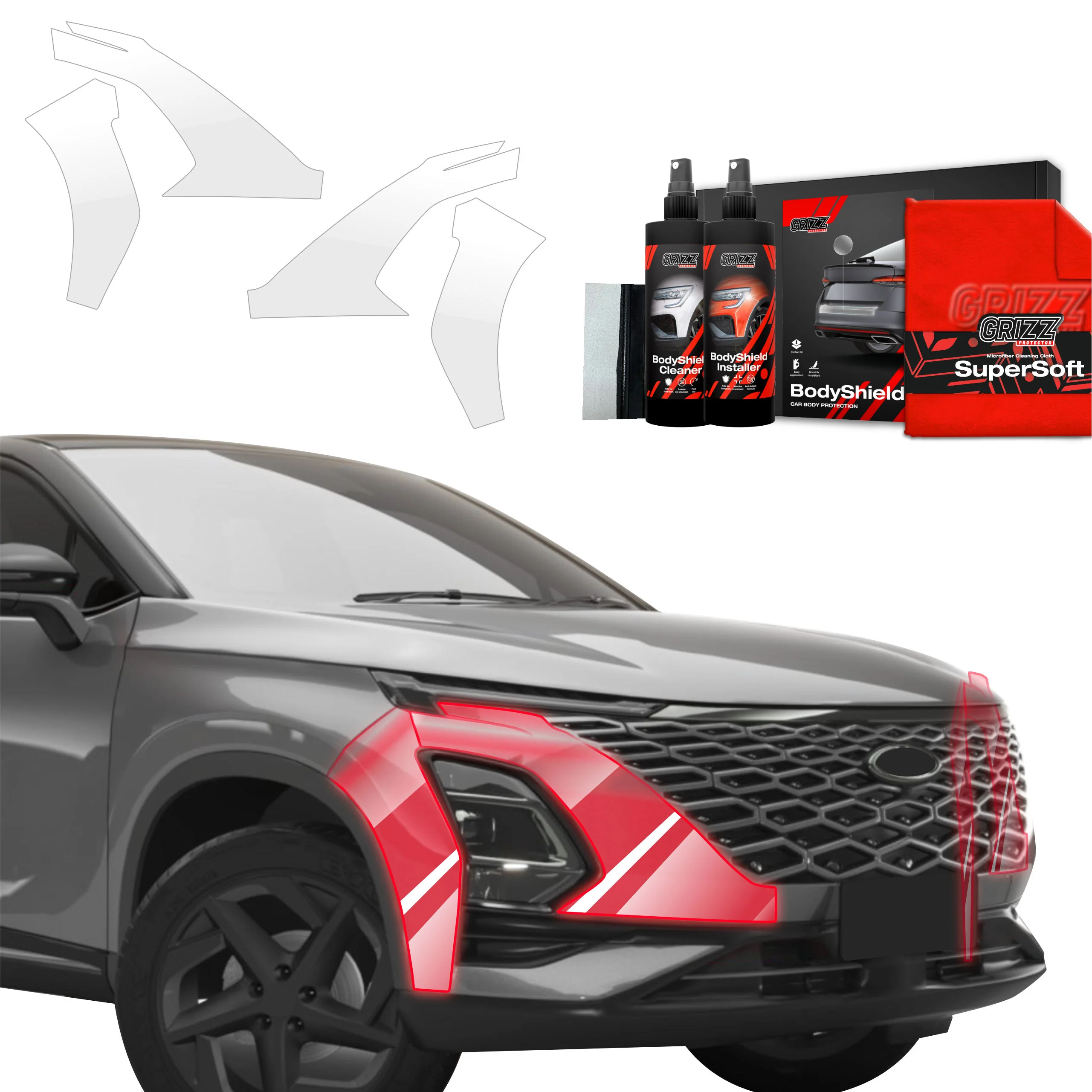4in1 Schutzfolie Grizz Protector für Stoßstange - OMODA 5 Facelift (2024-2025)