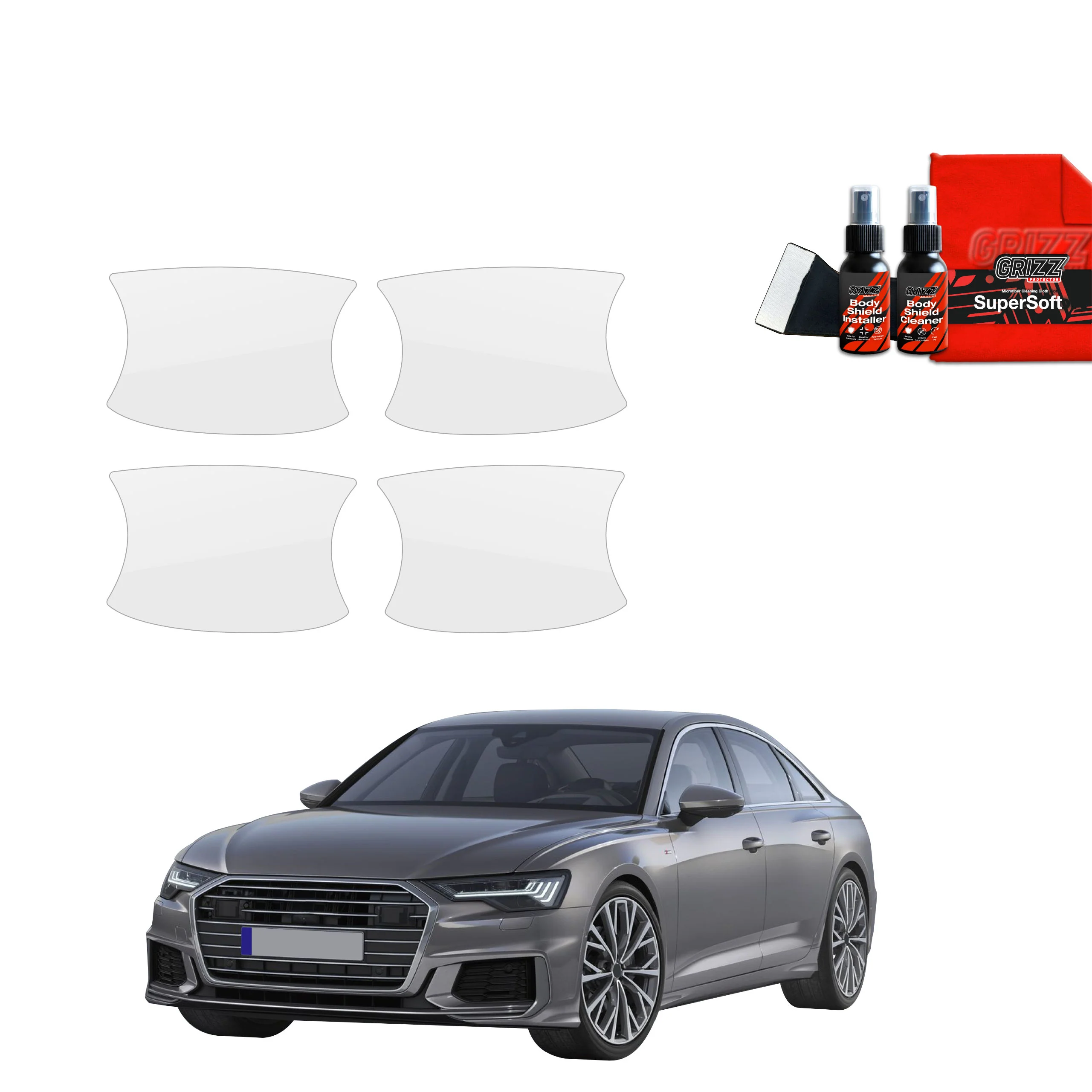 4in1 Schutzfolie Grizz Protector für Türgriffmulden - Audi A6 C8 Sedan (2018-2023)