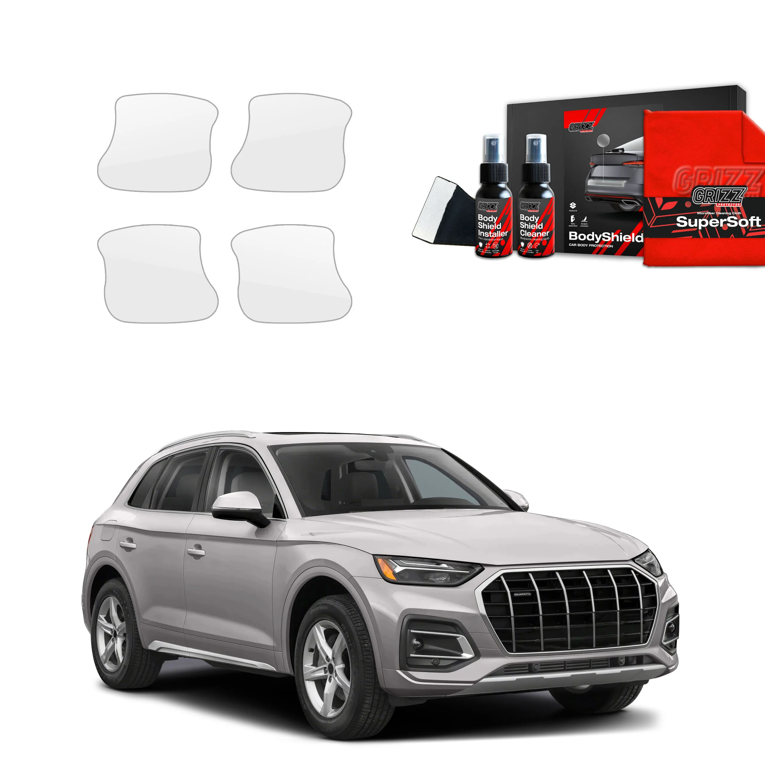 4in1 Schutzfolie Grizz Protector für Türgriffmulden - Audi Q5 (2020-2025)