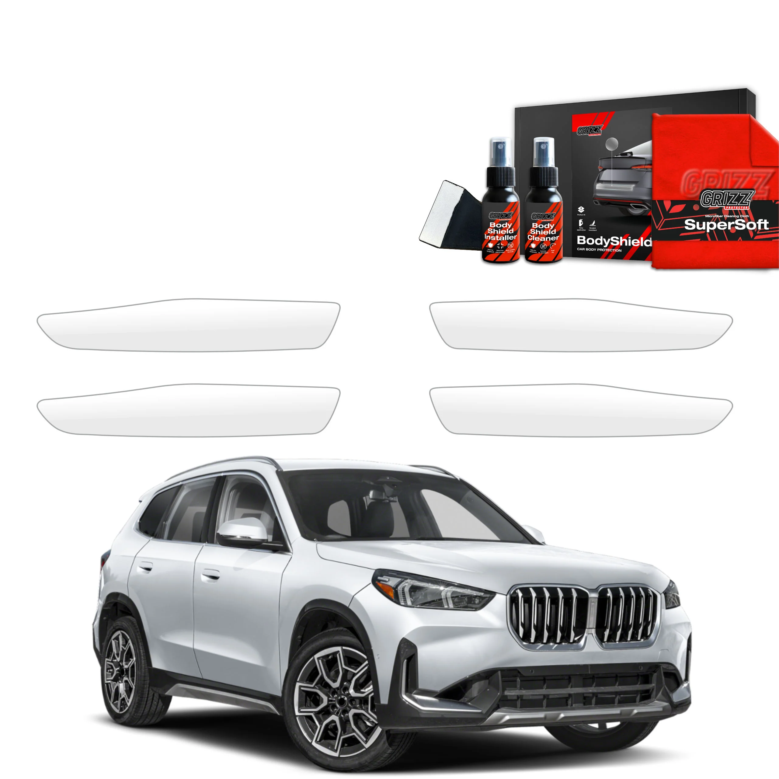 4in1 Schutzfolie Grizz Protector für Türgriffmulden - BMW X1 (2023- 2025)