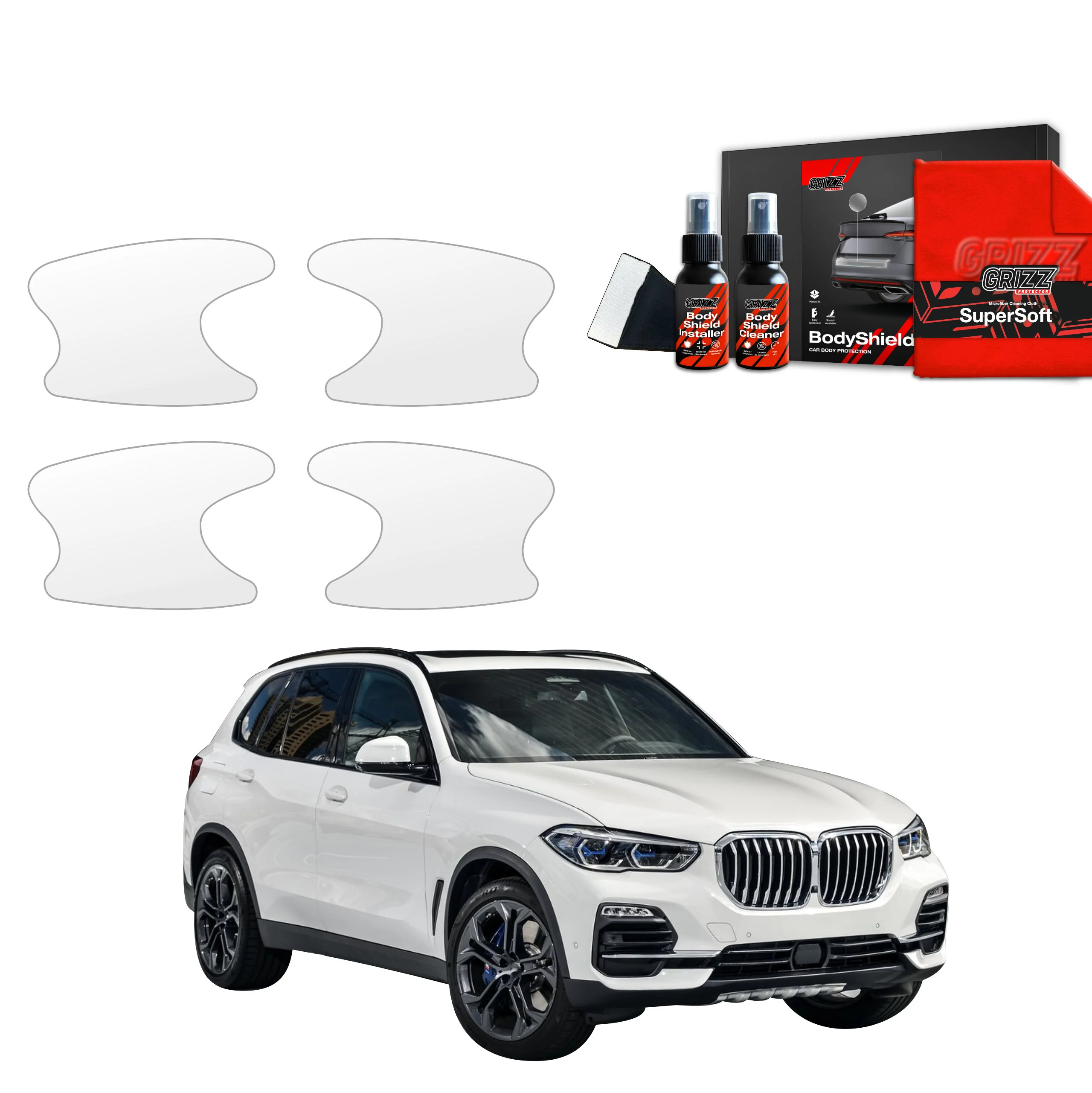 4in1 Schutzfolie Grizz Protector für Türgriffmulden - BMW X5 (2018-2023)