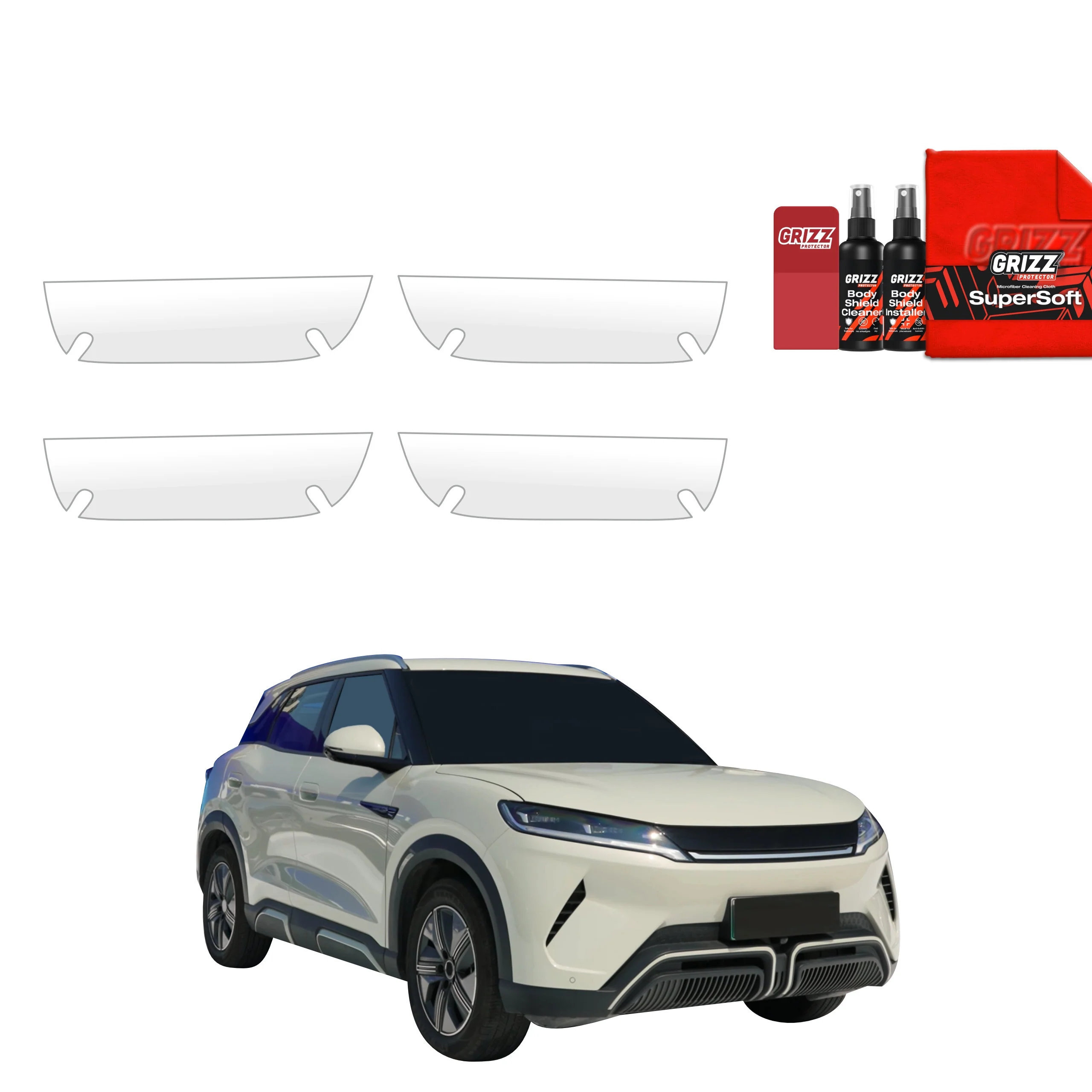 4in1 Schutzfolie Grizz Protector für Türgriffmulden - BYD ATTO 2 (2025-2026)