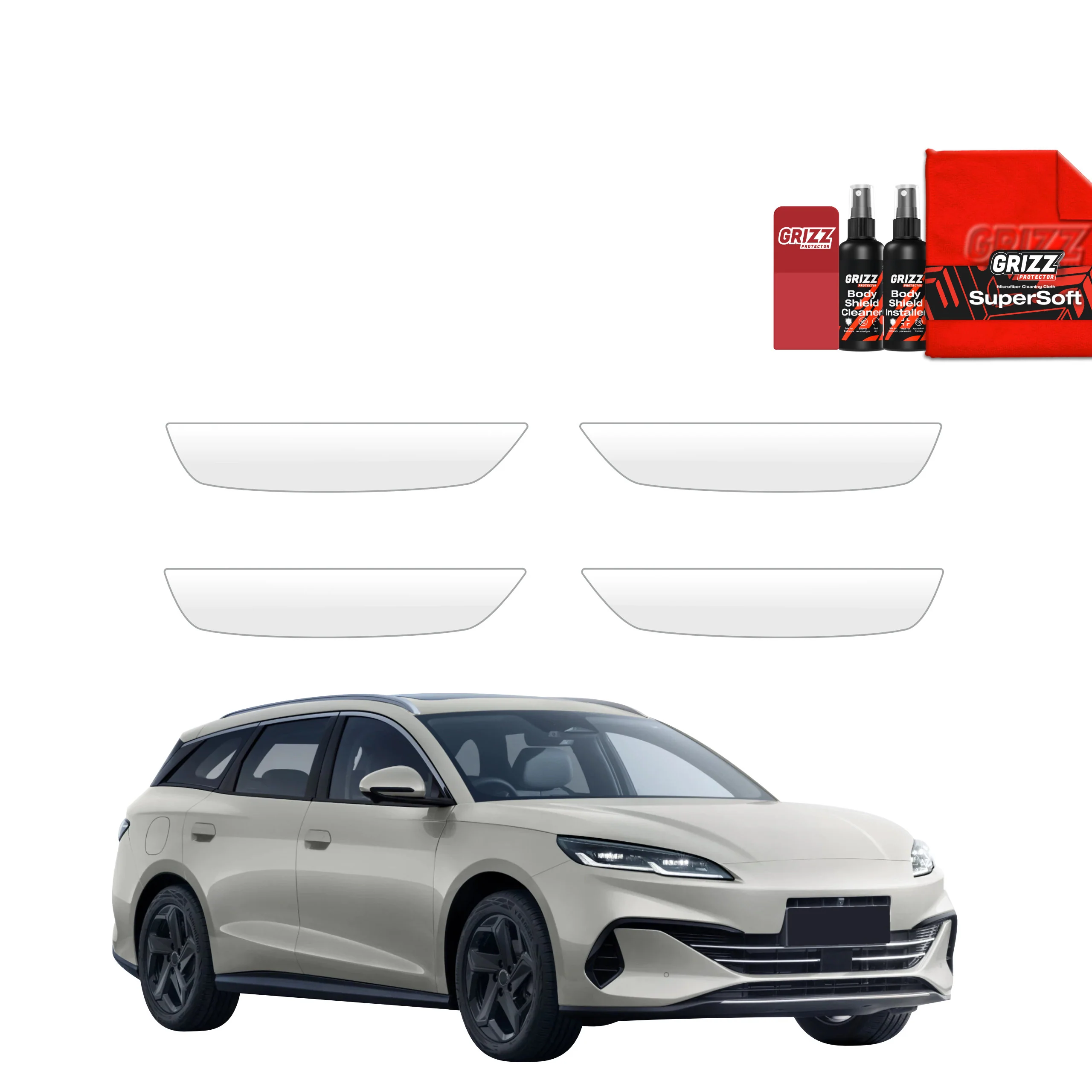 4in1 Schutzfolie Grizz Protector für Türgriffmulden - BYD Seal 06 Dm-i Touring (2025)