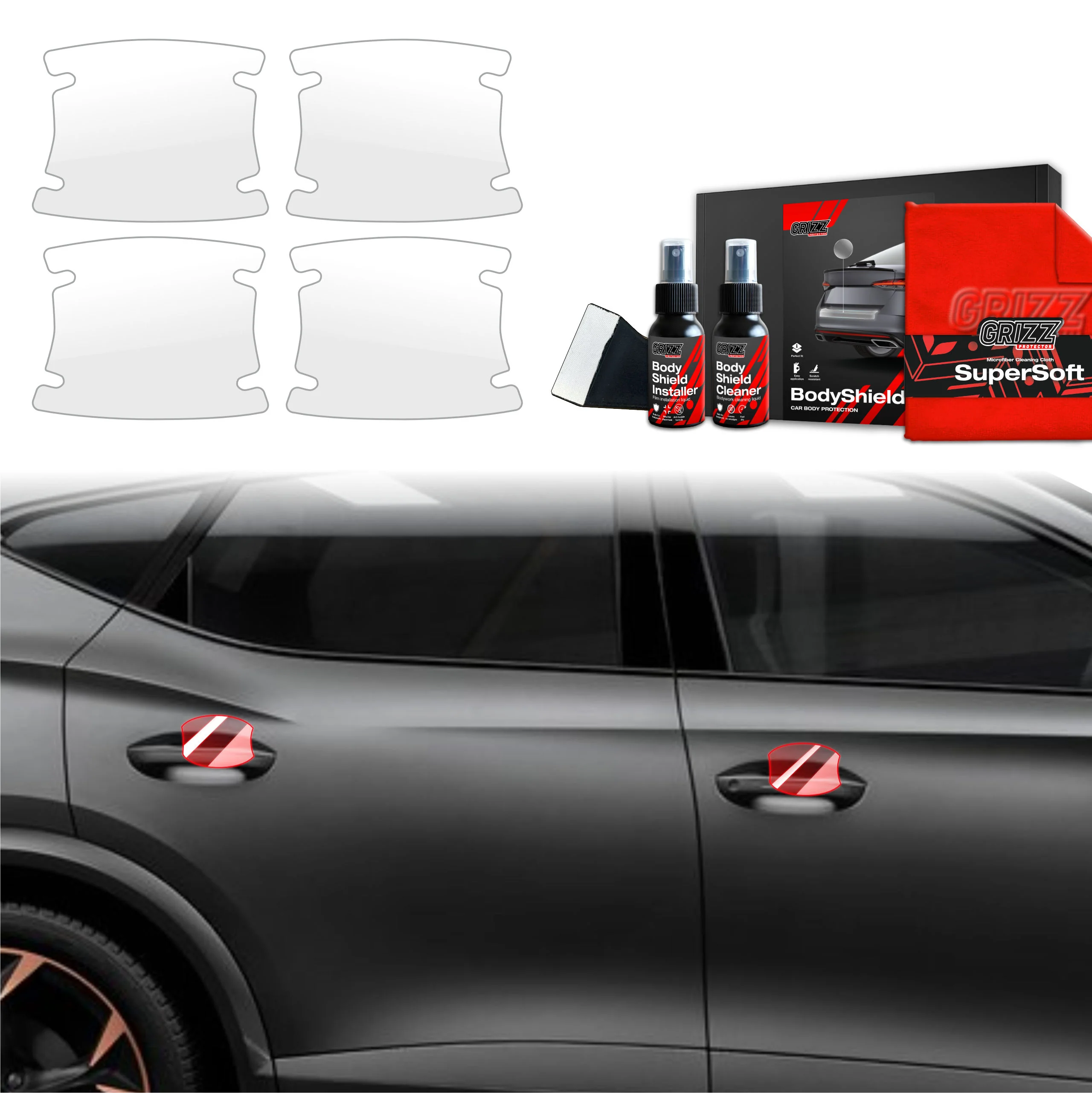 4in1 Schutzfolie Grizz Protector für Türgriffmulden - Cupra Formentor (2020-2024)