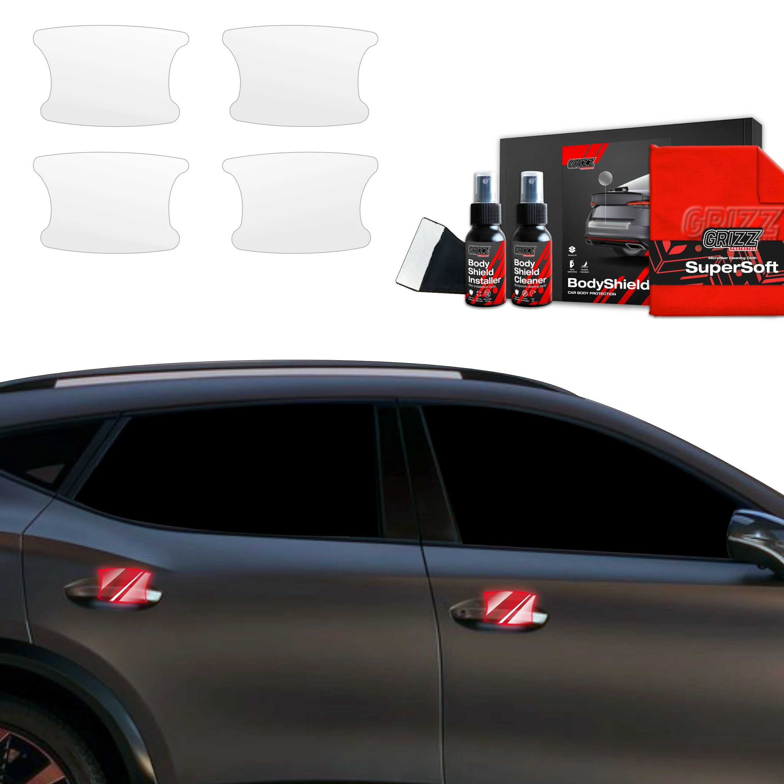 4in1 Schutzfolie Grizz Protector für Türgriffmulden - Cupra Formentor Facelift (2024-2025)