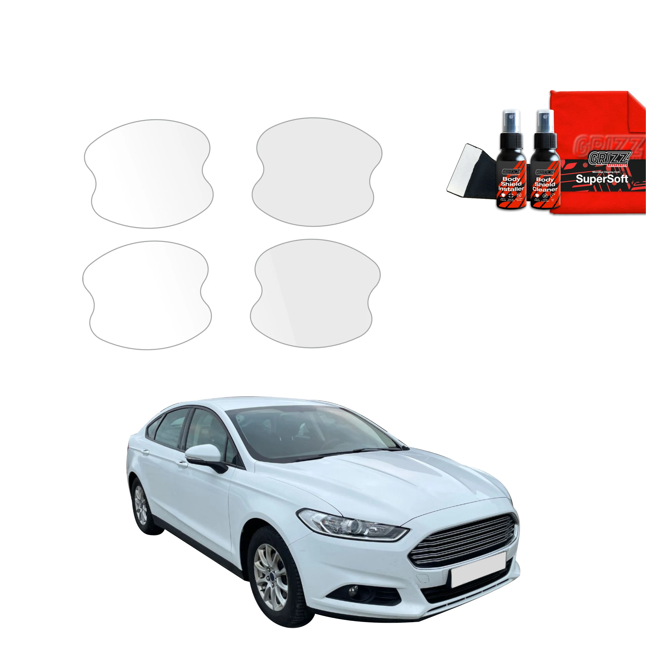 4in1 Schutzfolie Grizz Protector für Türgriffmulden - Ford Mondeo Mk5 Sedan (2014-2019)