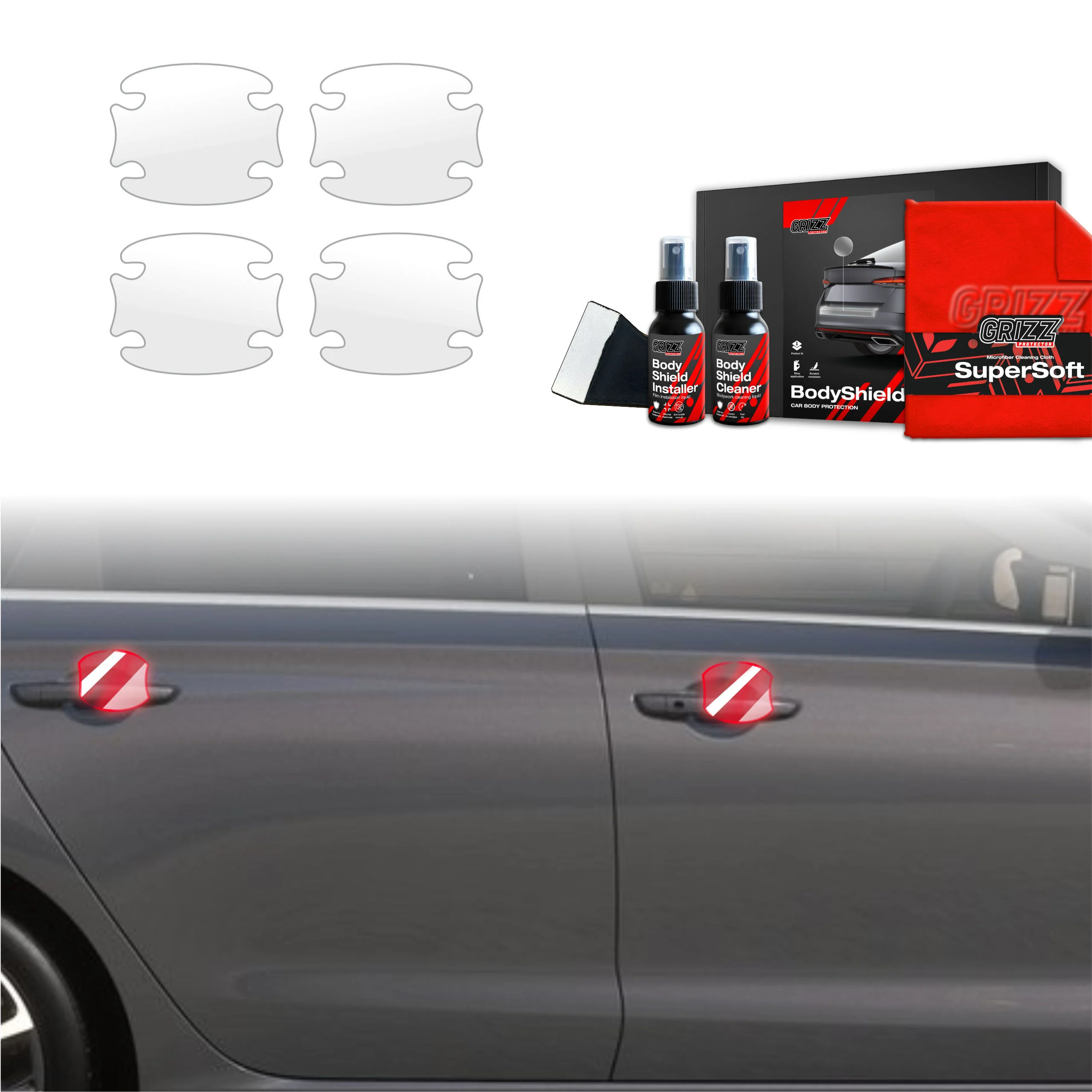 4in1 Schutzfolie Grizz Protector für Türgriffmulden - Hyundai i30 Hatchback (2020-2025)