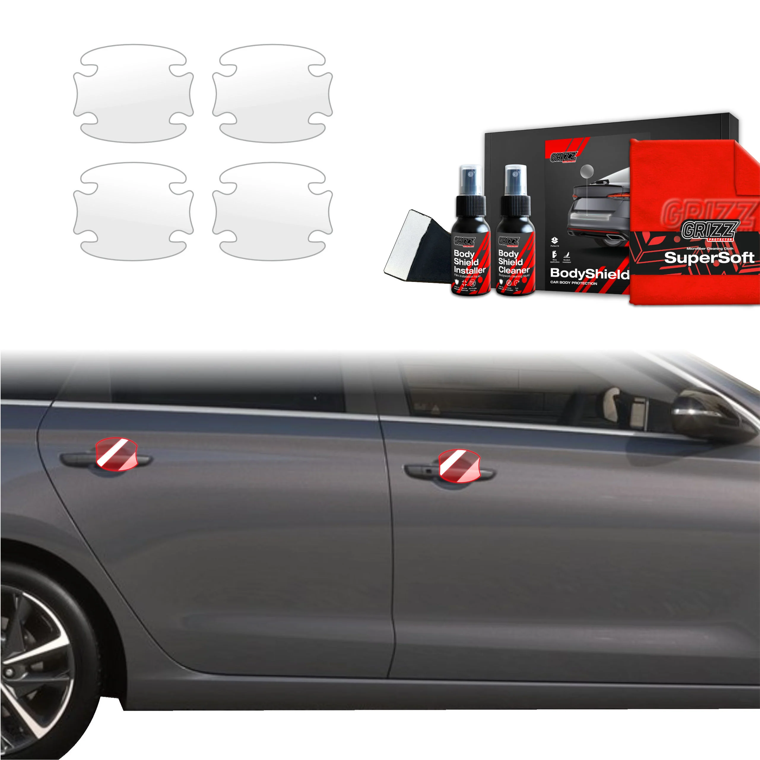 4in1 Schutzfolie Grizz Protector für Türgriffmulden - Hyundai i30 Wagon (2020-2025)