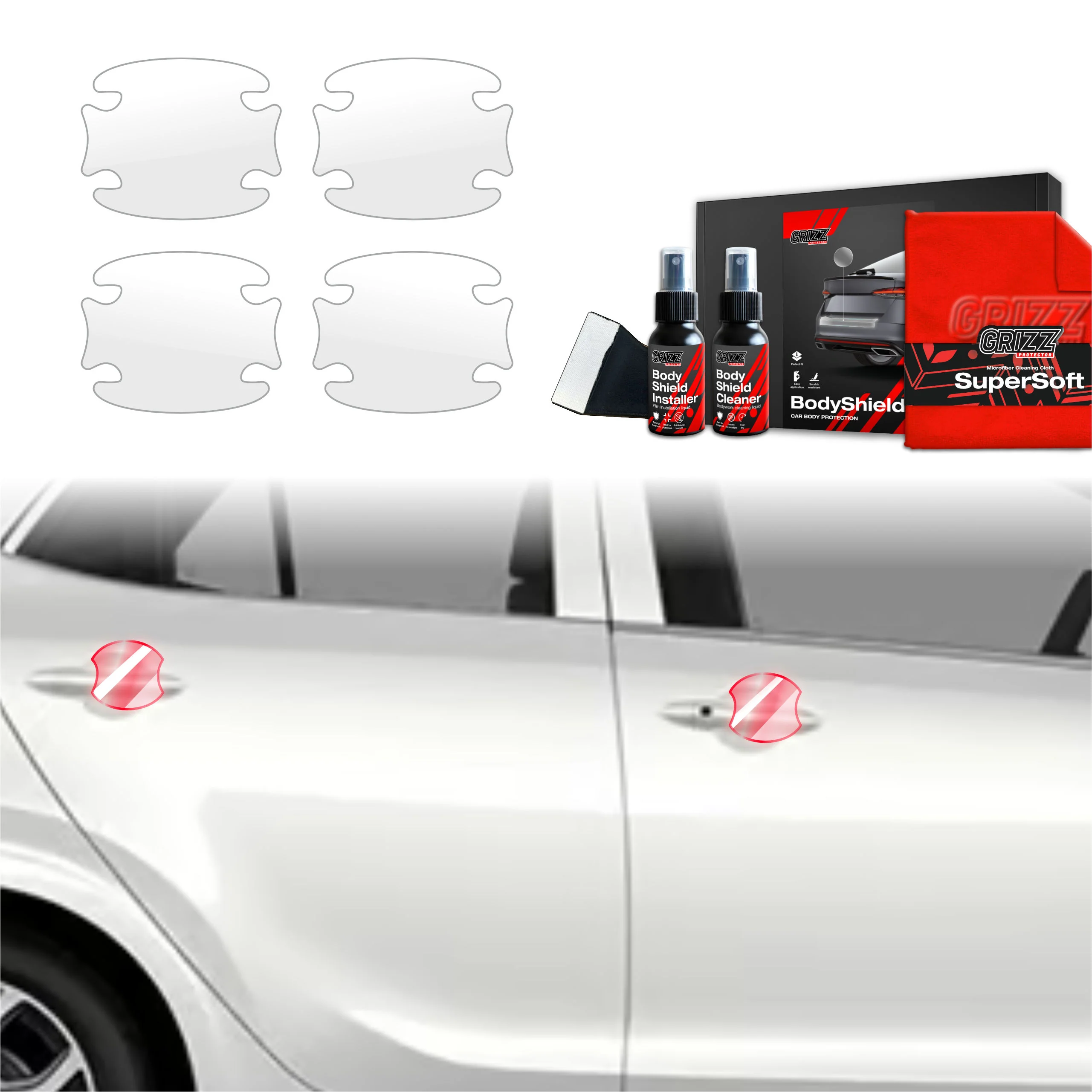 4in1 Schutzfolie Grizz Protector für Türgriffmulden - Kia Picanto (2023-2025)