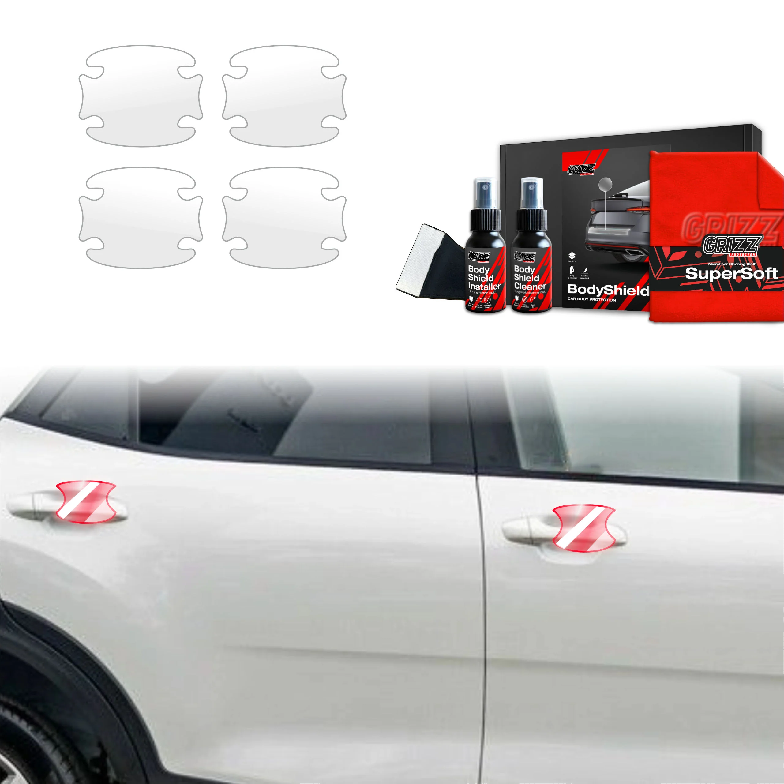 4in1 Schutzfolie Grizz Protector für Türgriffmulden - Kia Stonic (2020-2025)