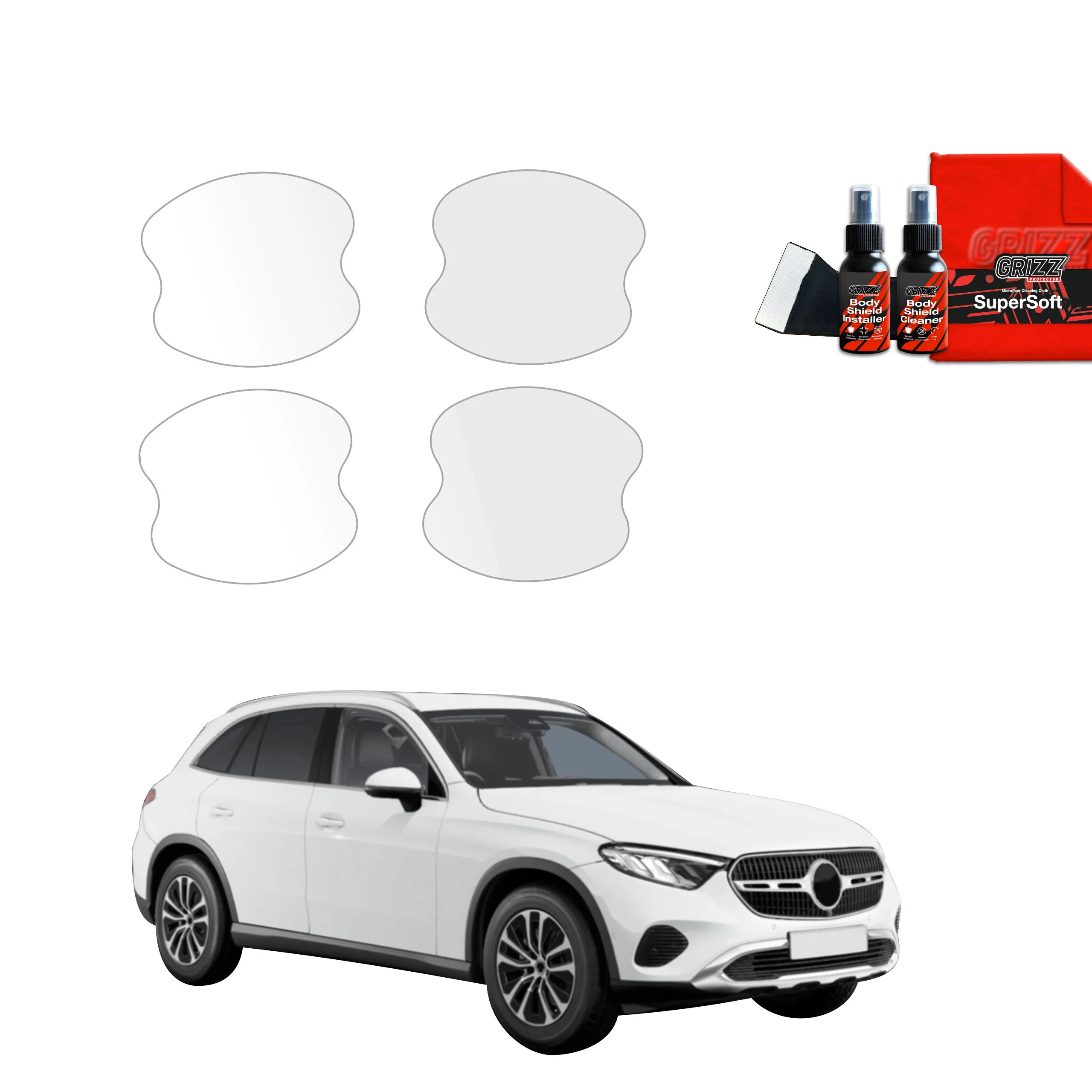 4in1 Schutzfolie Grizz Protector für Türgriffmulden - Mercedes GLC Wagon (2025)