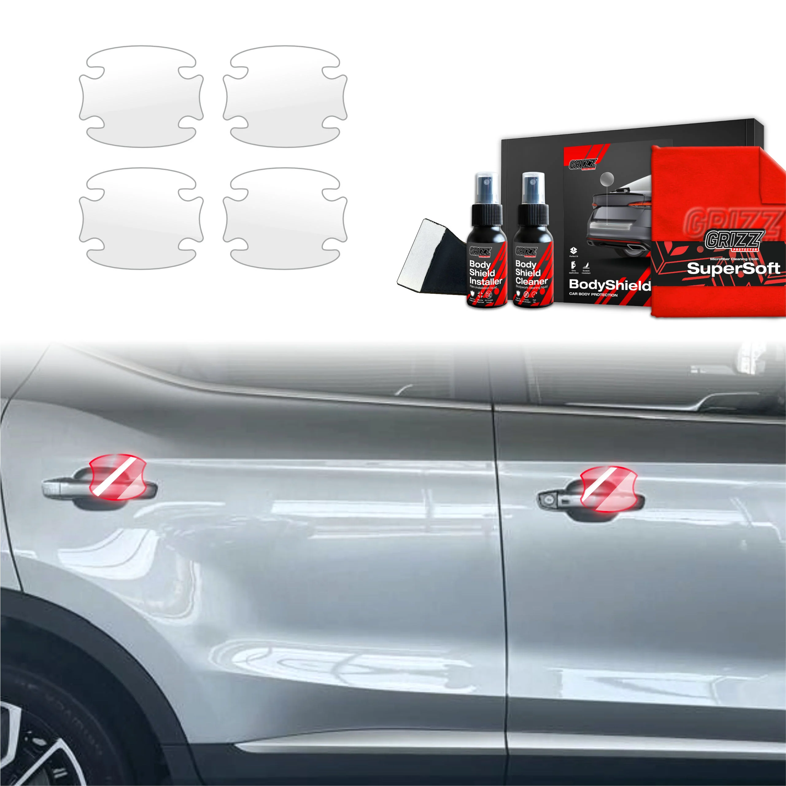 4in1 Schutzfolie Grizz Protector für Türgriffmulden - MG ZS Classic (2019-2025)