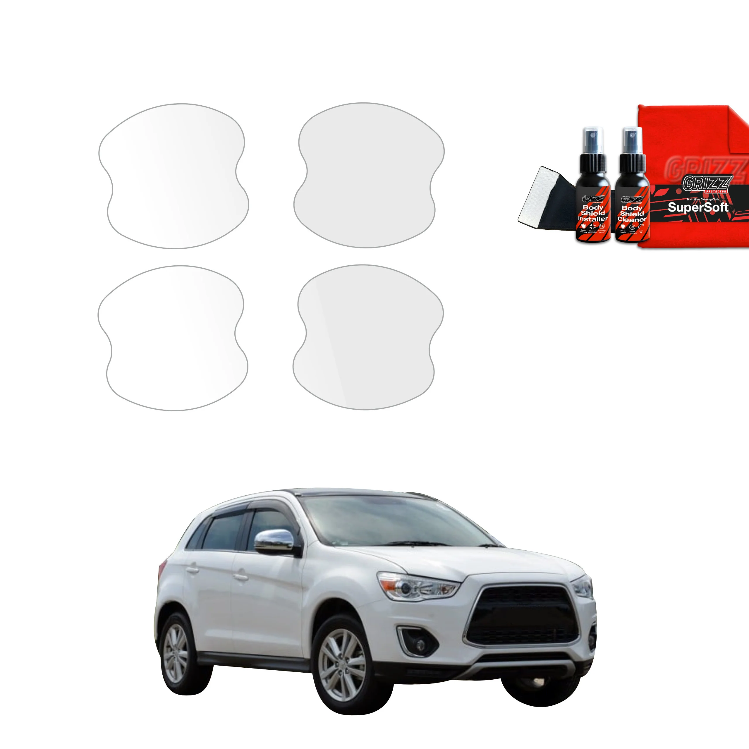 4in1 Schutzfolie Grizz Protector für Türgriffmulden - Mitsubishi ASX (2010-2019)