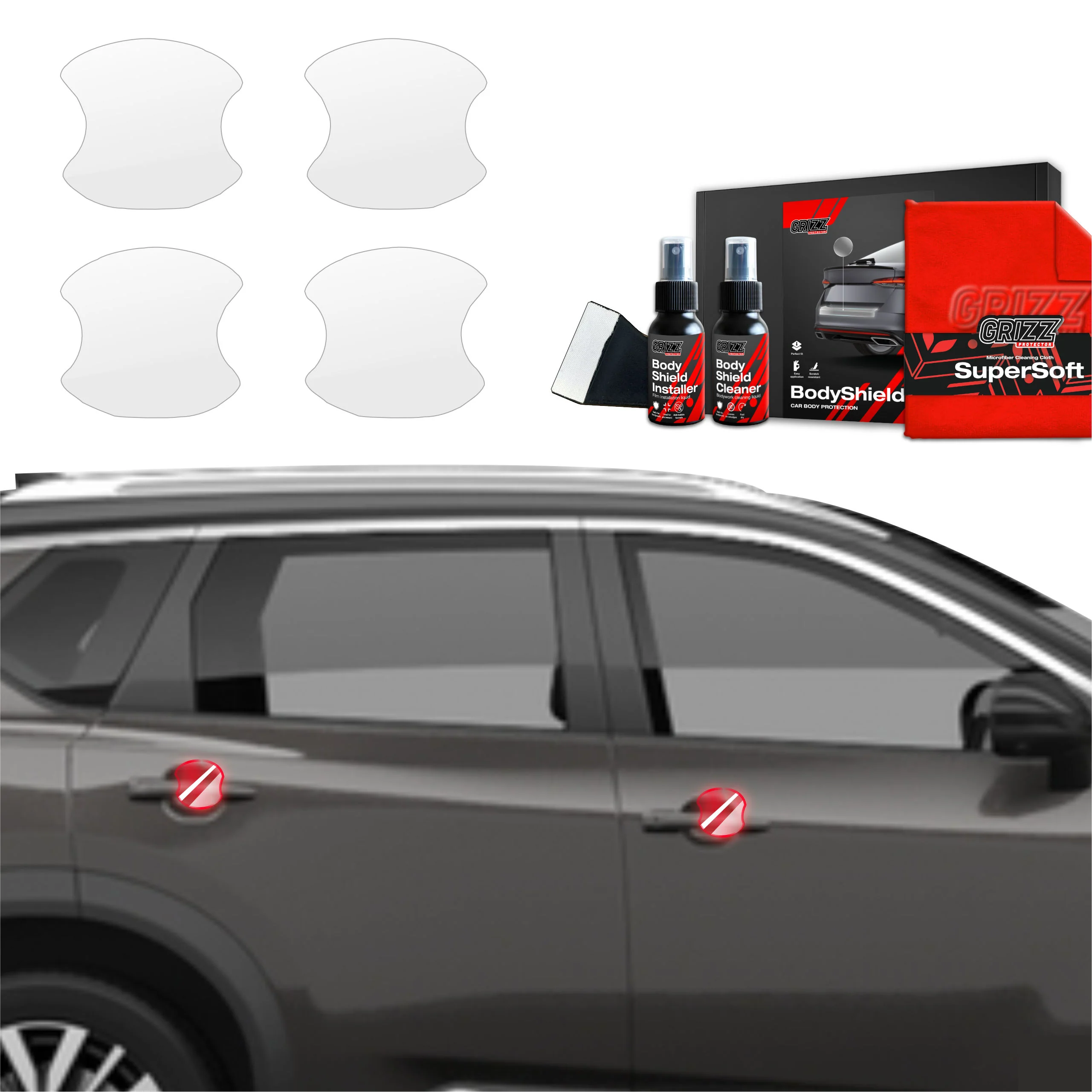 4in1 Schutzfolie Grizz Protector für Türgriffmulden - Nissan X-Trail Facelift (2024-2025)
