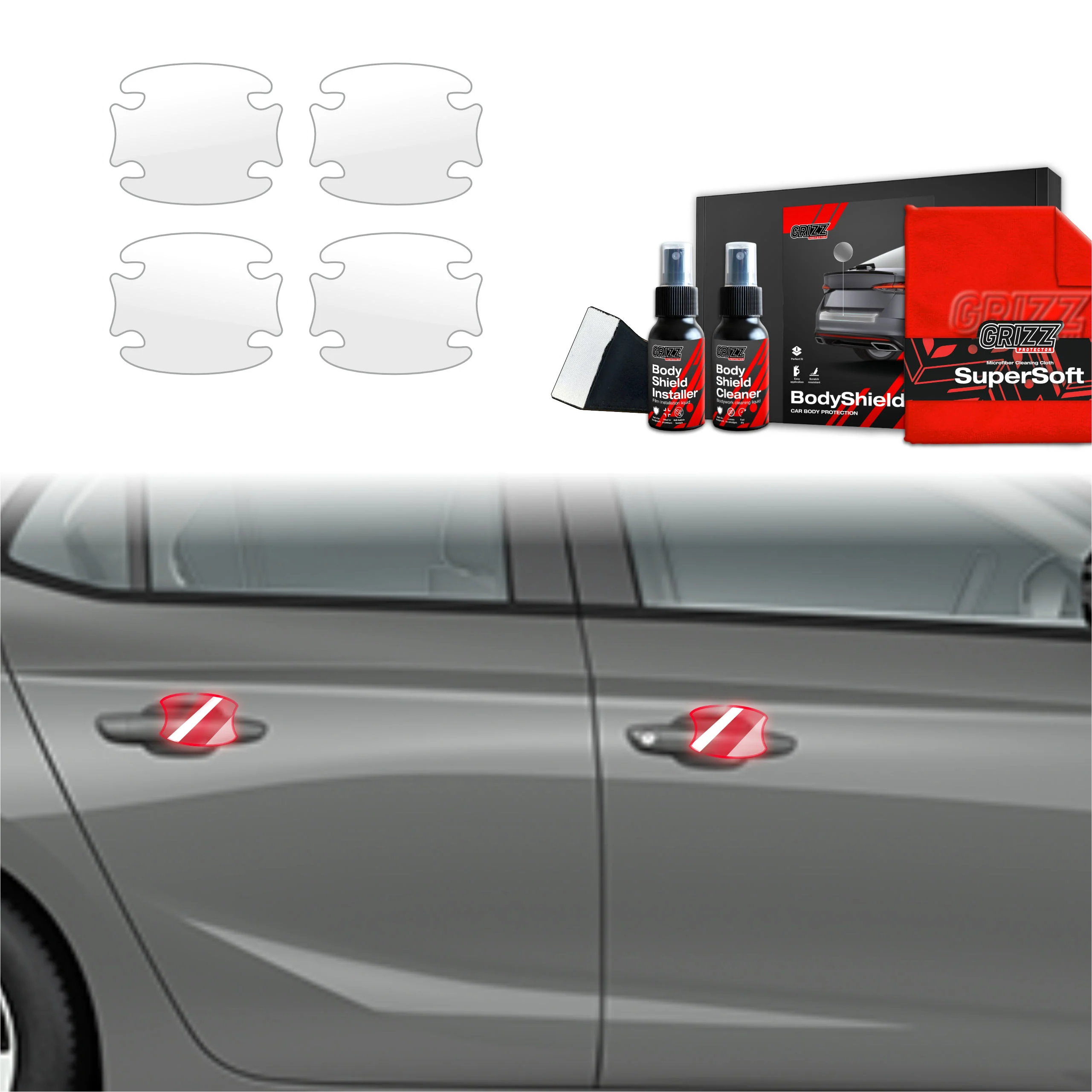 4in1 Schutzfolie Grizz Protector für Türgriffmulden - Opel Corsa (2023- 2025)