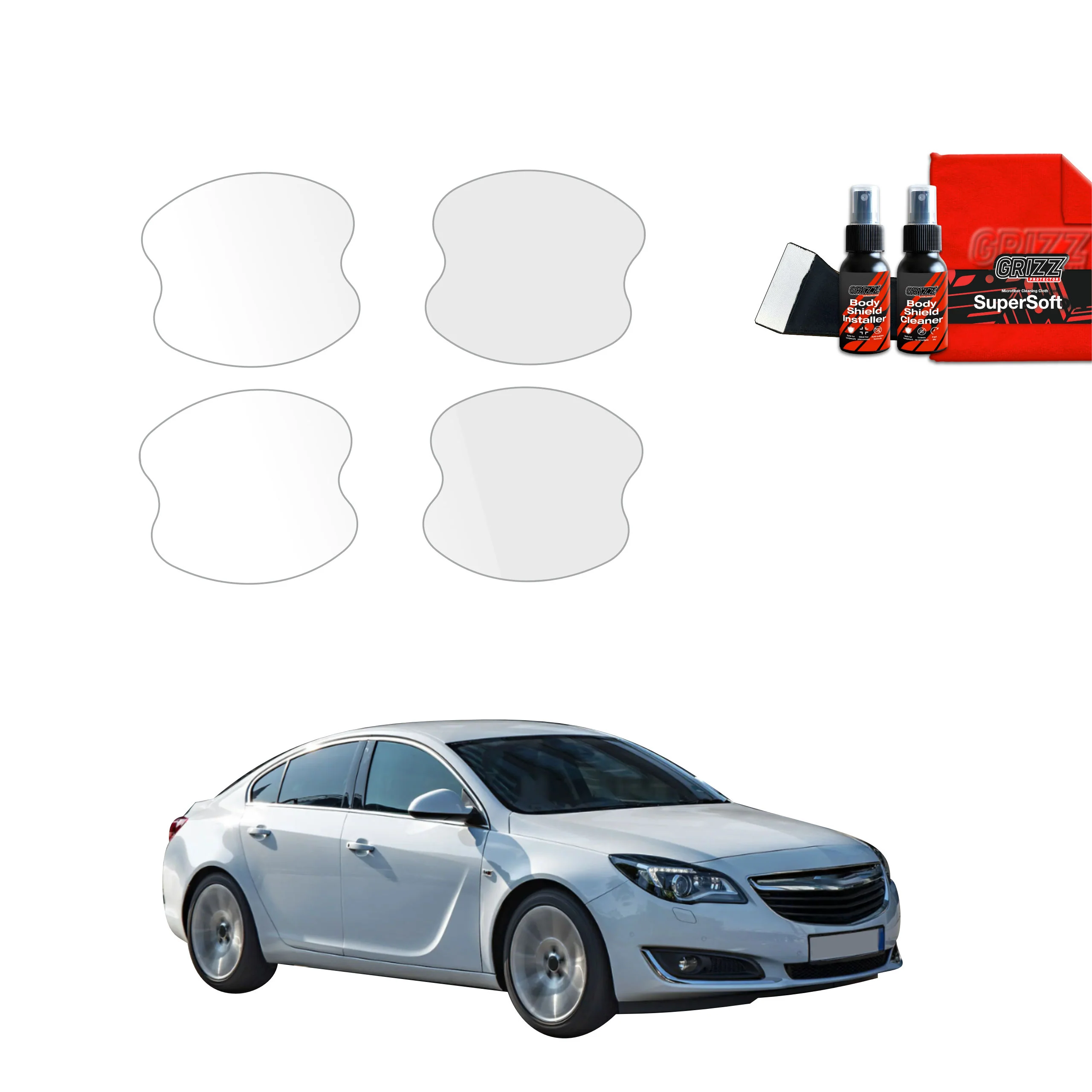 4in1 Schutzfolie Grizz Protector für Türgriffmulden - Opel Insignia A Sedan Facelifting (2013-2017)