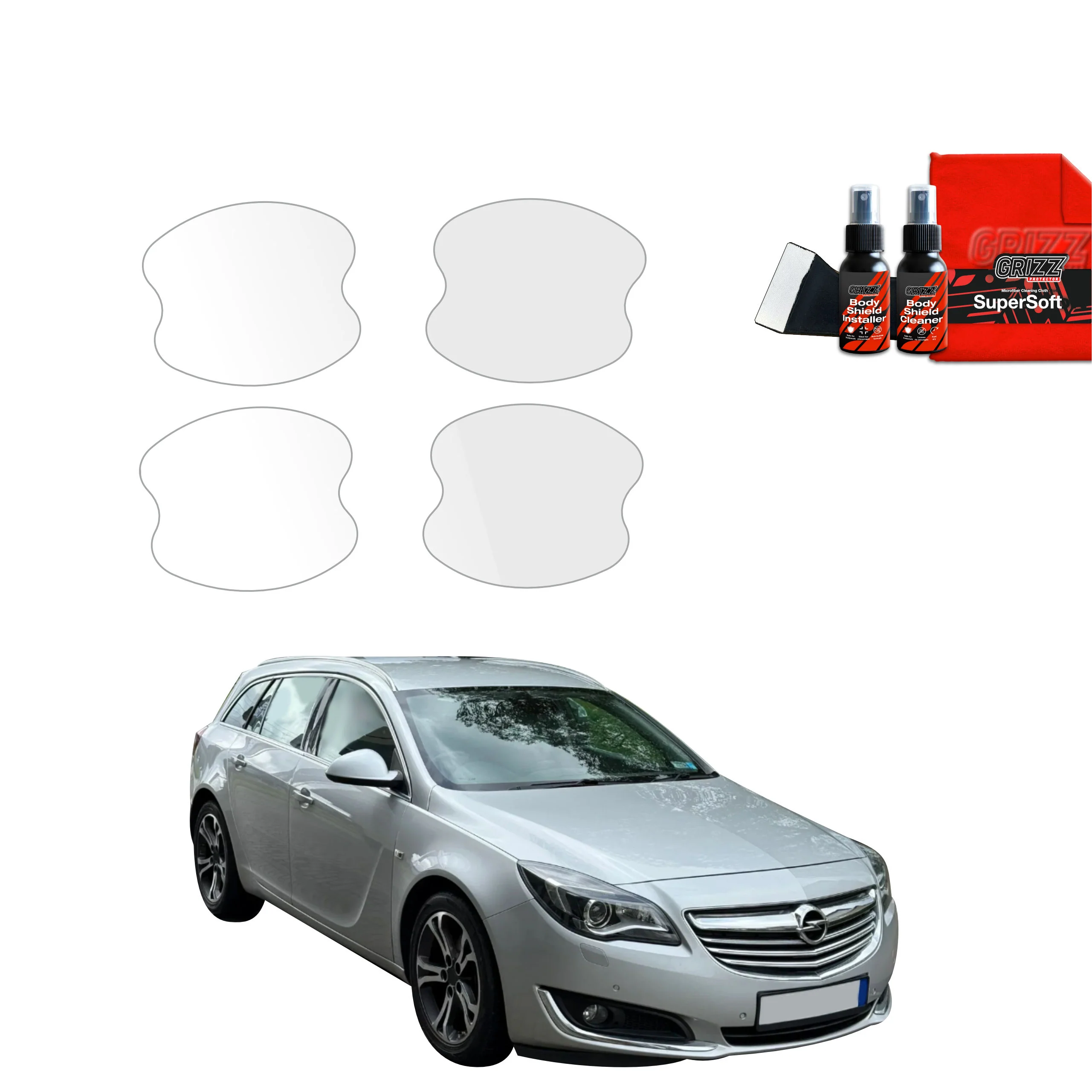 4in1 Schutzfolie Grizz Protector für Türgriffmulden - Opel Insignia Kombi Facelifting (2013-2017)