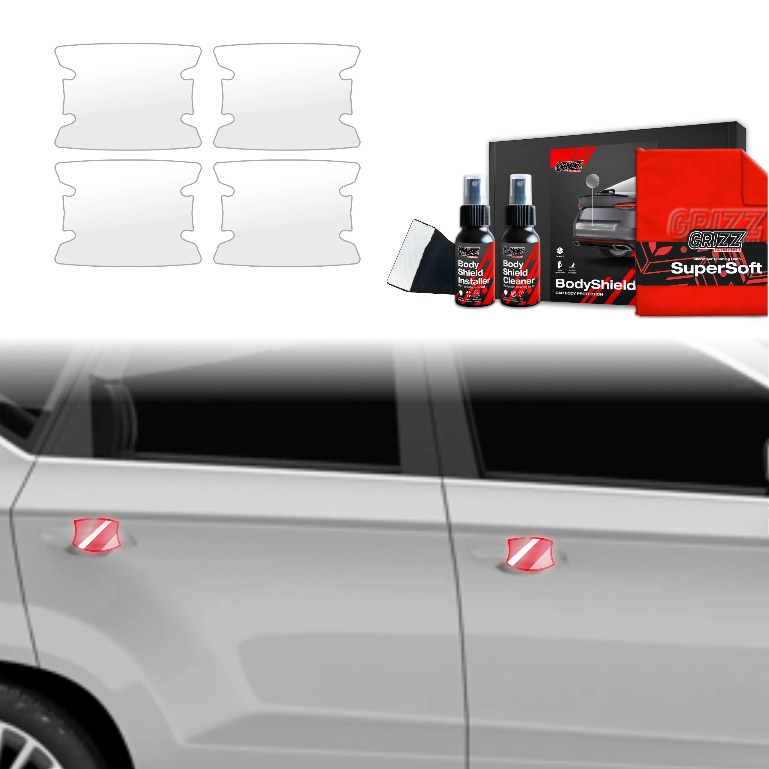 4in1 Schutzfolie Grizz Protector für Türgriffmulden - Seat Ateca (2020-2025)