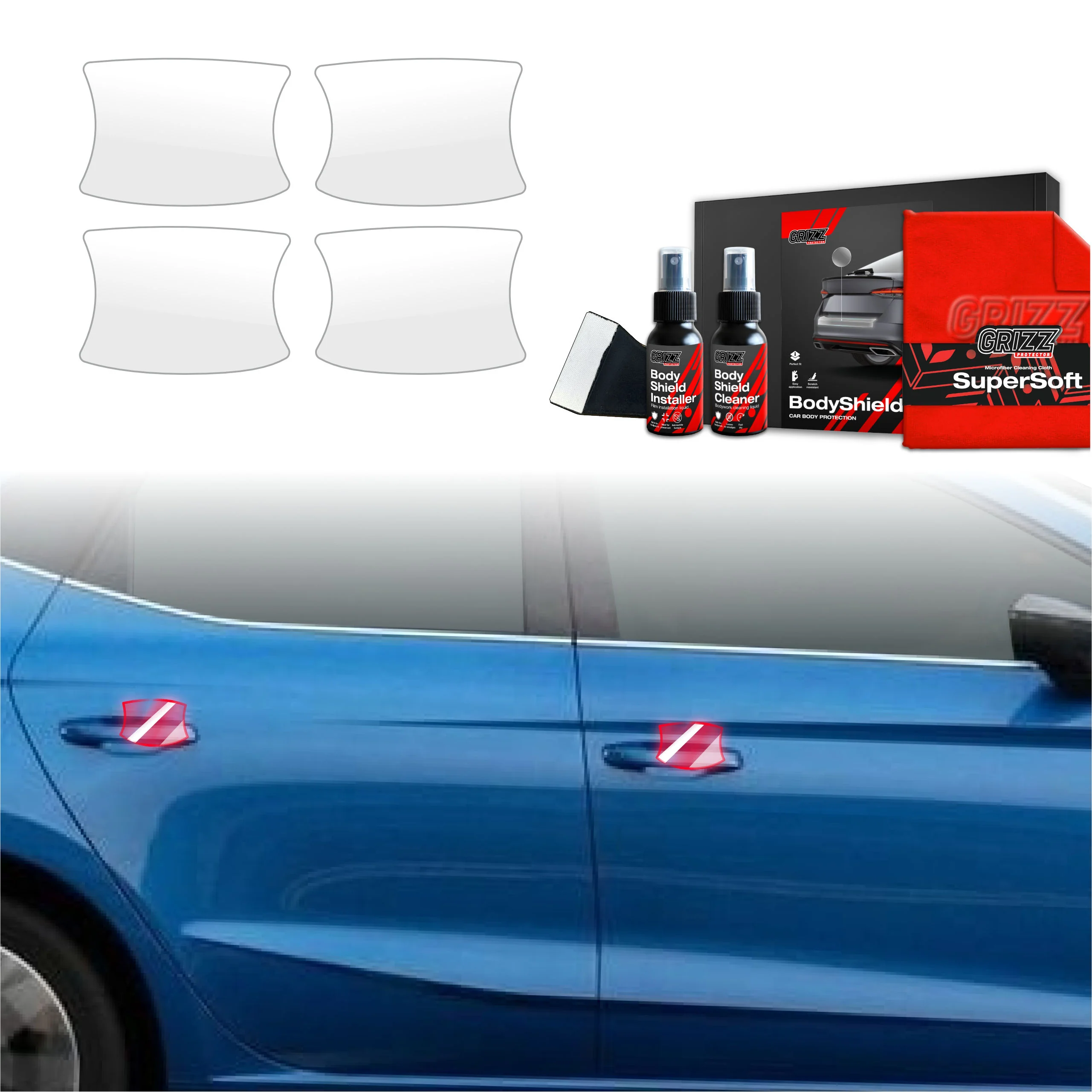 4in1 Schutzfolie Grizz Protector für Türgriffmulden - Seat Ibiza (2021-2025)