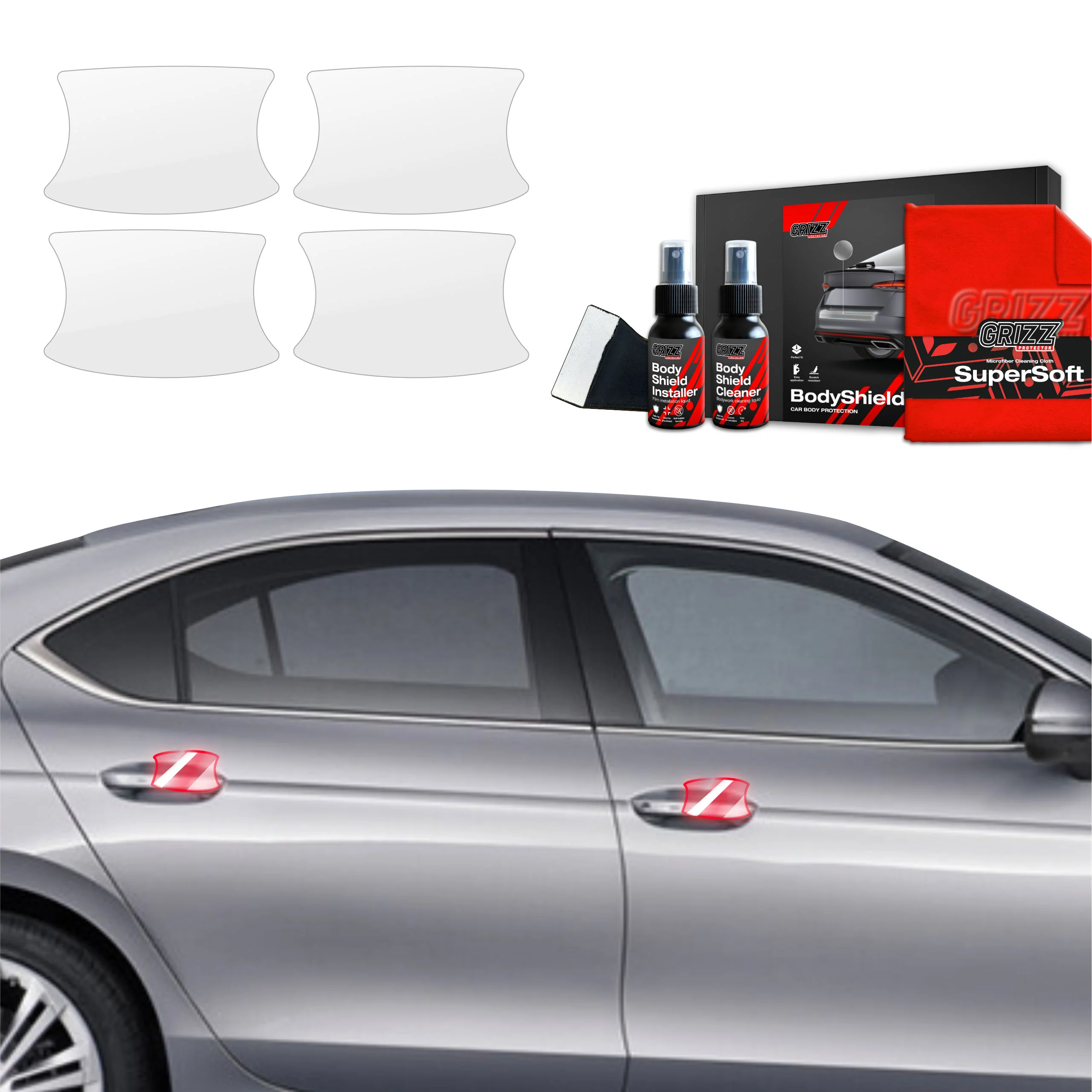 4in1 Schutzfolie Grizz Protector für Türgriffmulden - Skoda Superb 4 Liftback (2024-2025)