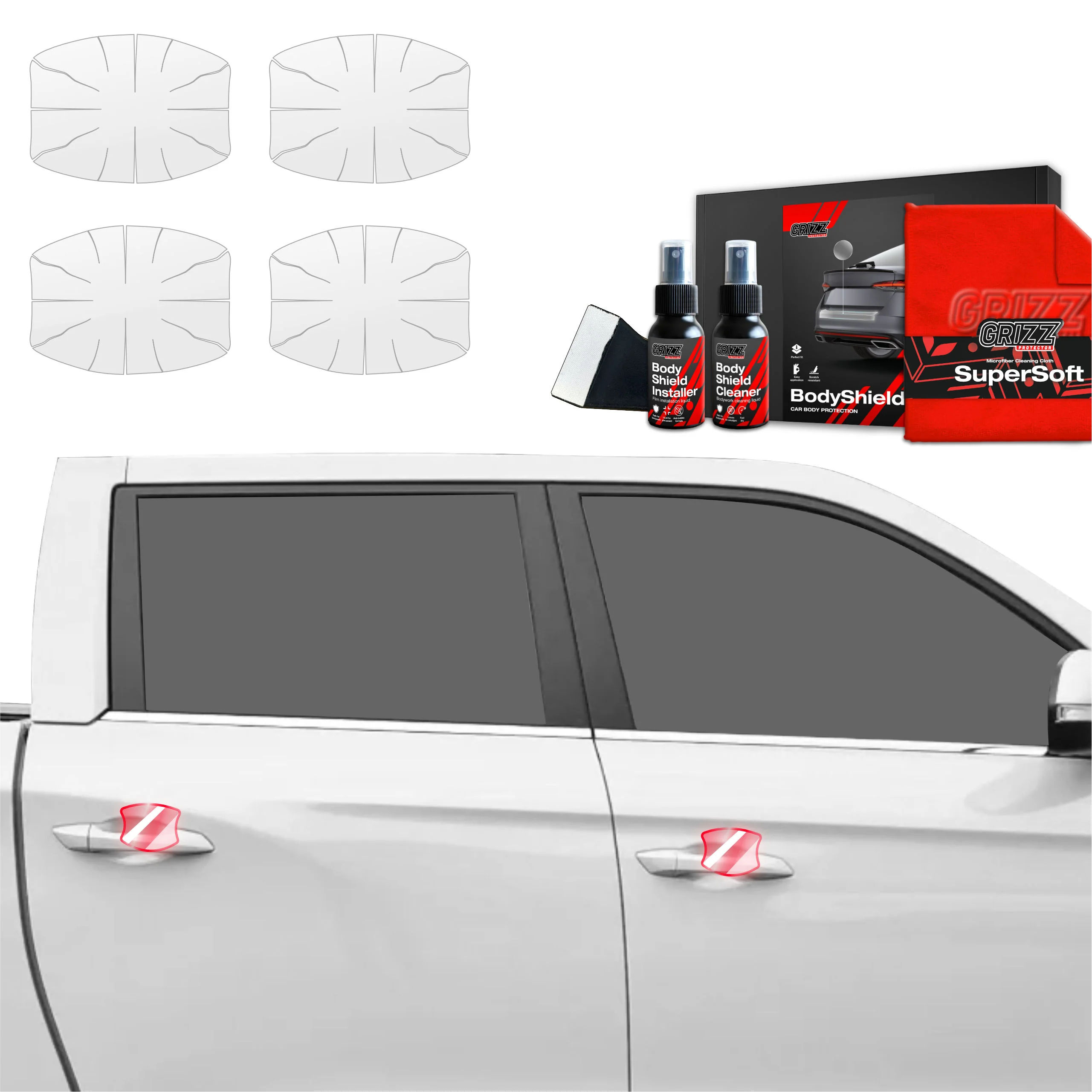 4in1 Schutzfolie Grizz Protector für Türgriffmulden - SsangYong Musso (2023-2025)