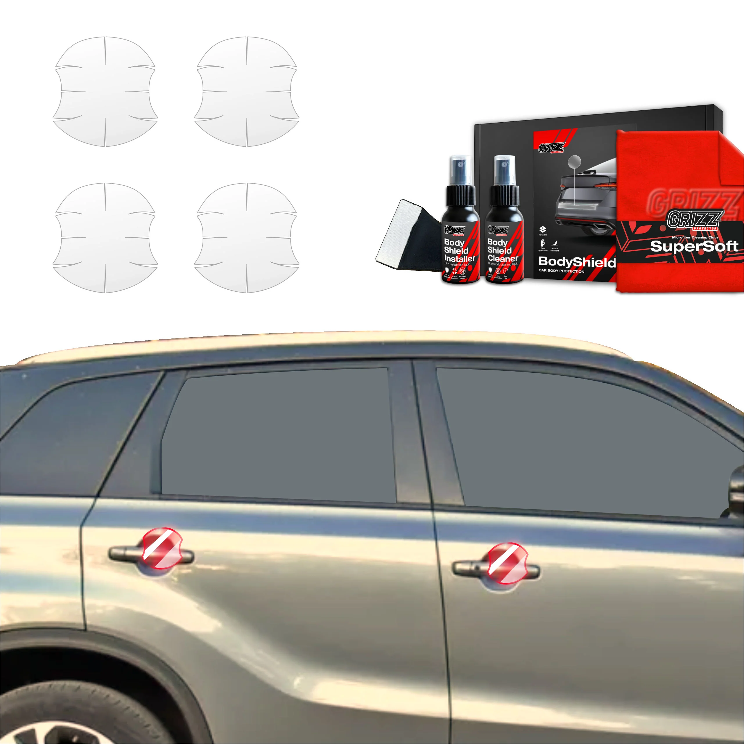 4in1 Schutzfolie Grizz Protector für Türgriffmulden - Suzuki Vitara Facelift (2024-2025)