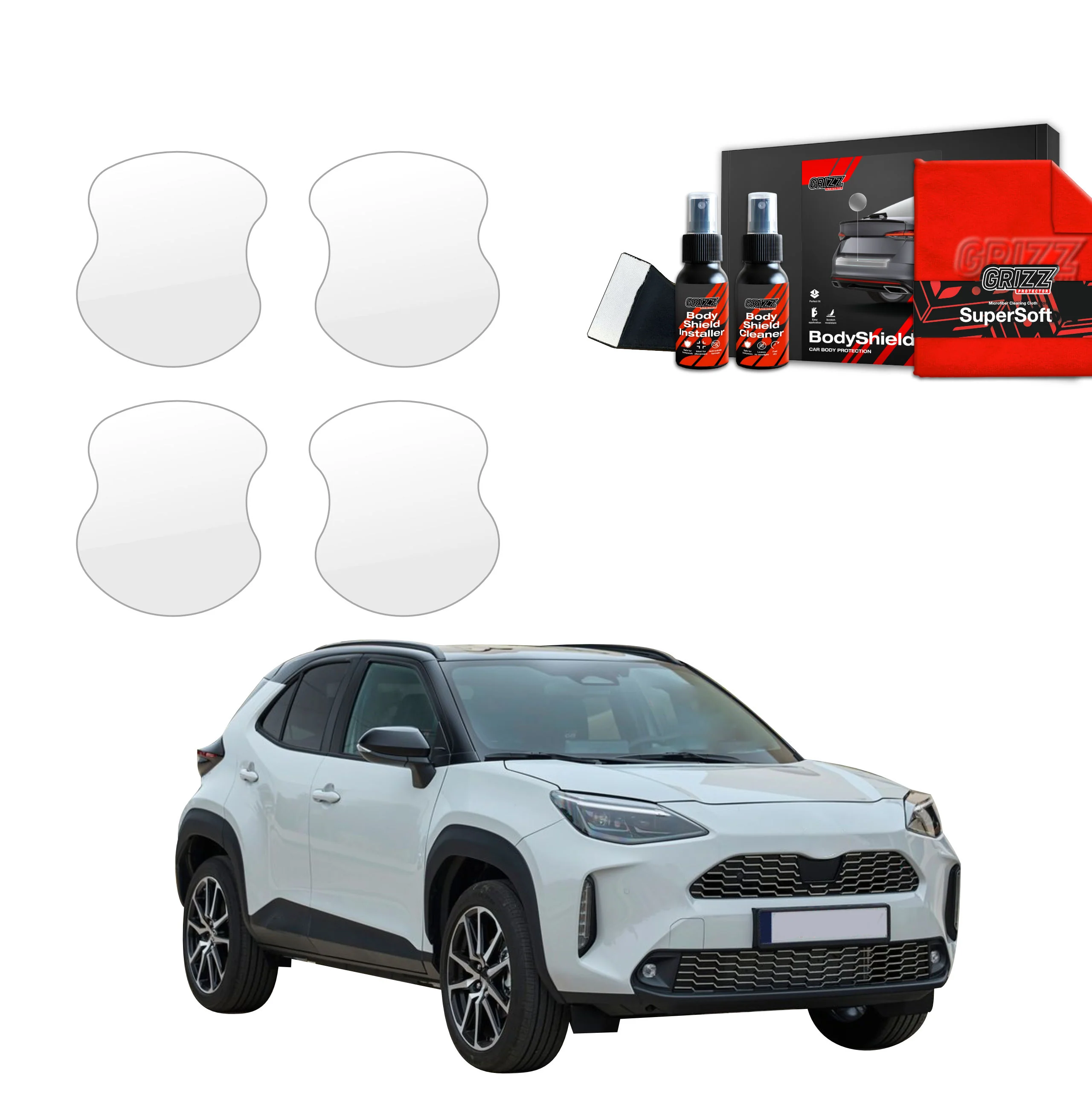 4in1 Schutzfolie Grizz Protector für Türgriffmulden - Toyota Yaris Cross (2021-2025)