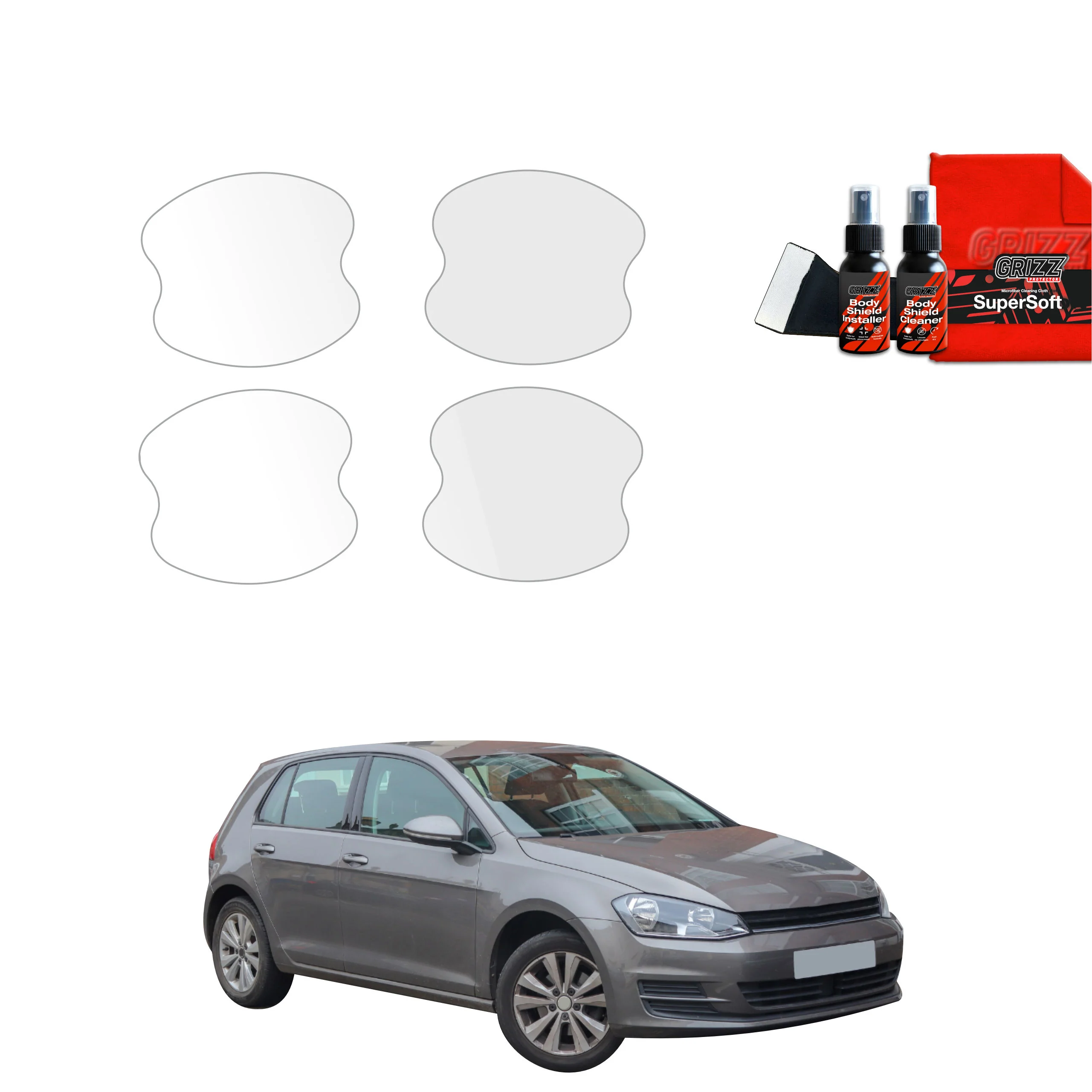 4in1 Schutzfolie Grizz Protector für Türgriffmulden - Volkswagen Golf 7 Hatchback 5D (2012-2020)