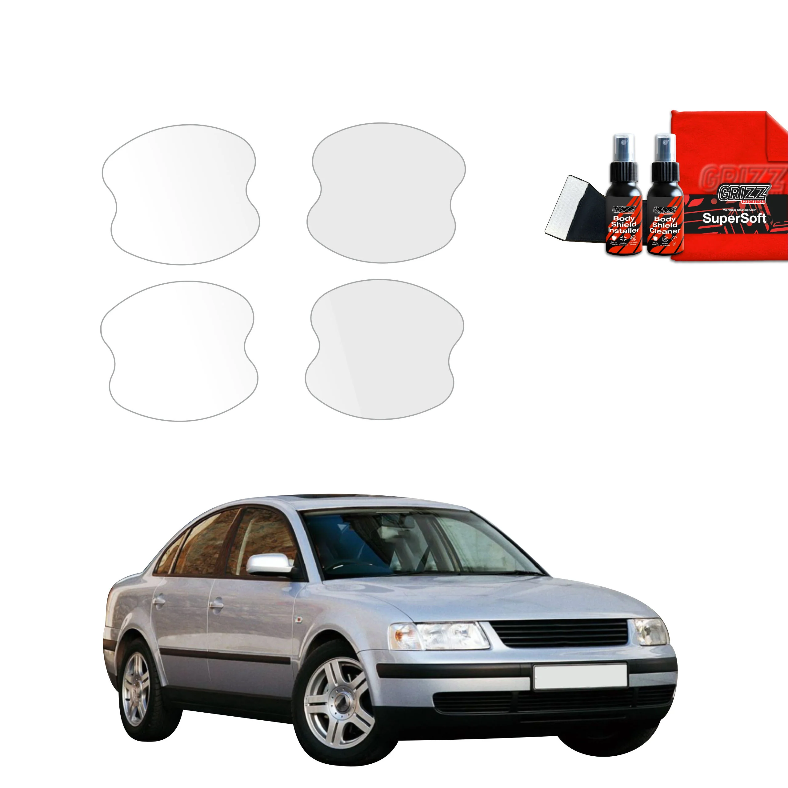 4in1 Schutzfolie Grizz Protector für Türgriffmulden - Volkswagen Passat B5 Sedan (1996-2000)