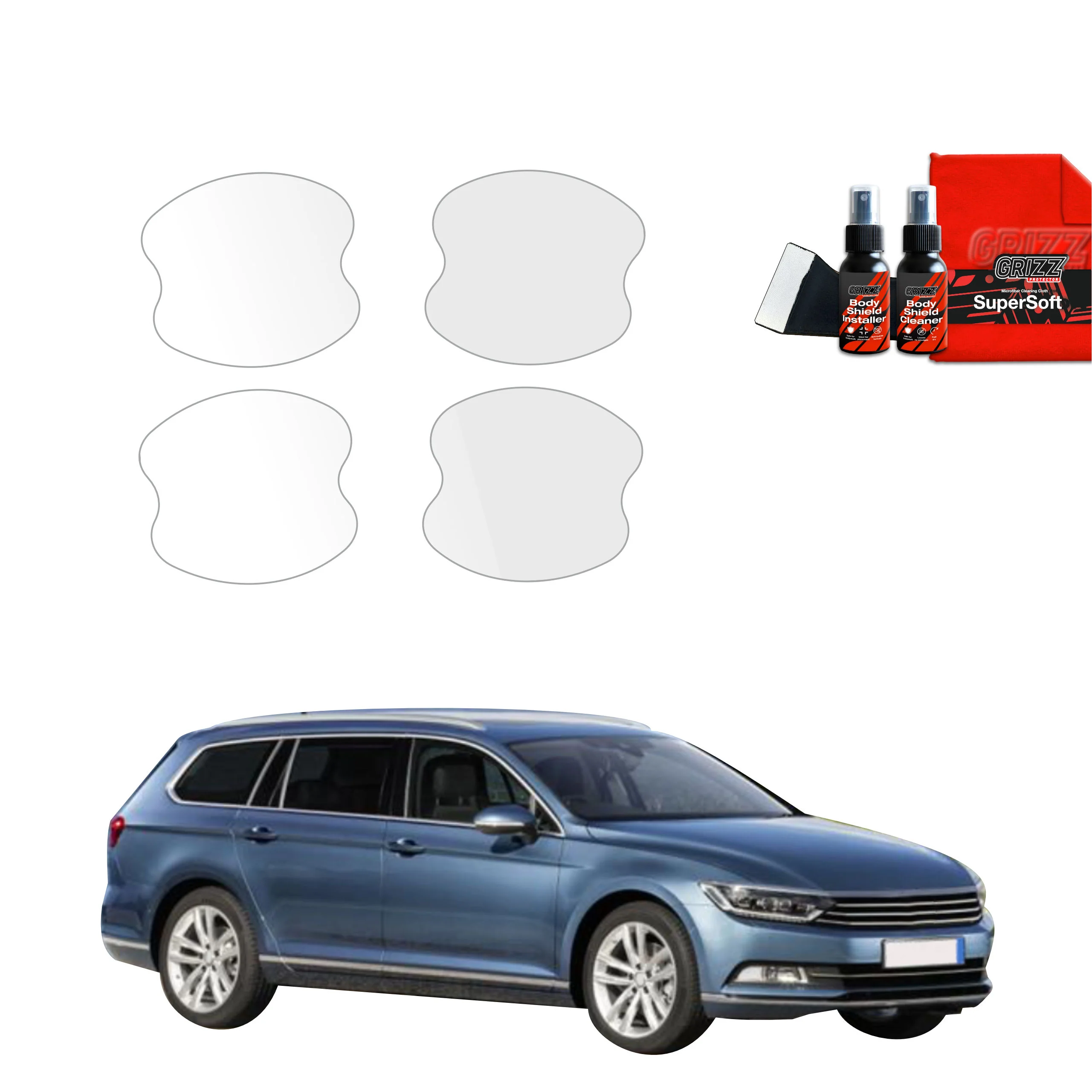 4in1 Schutzfolie Grizz Protector für Türgriffmulden - Volkswagen Passat B8 Kombi (2014-2022)