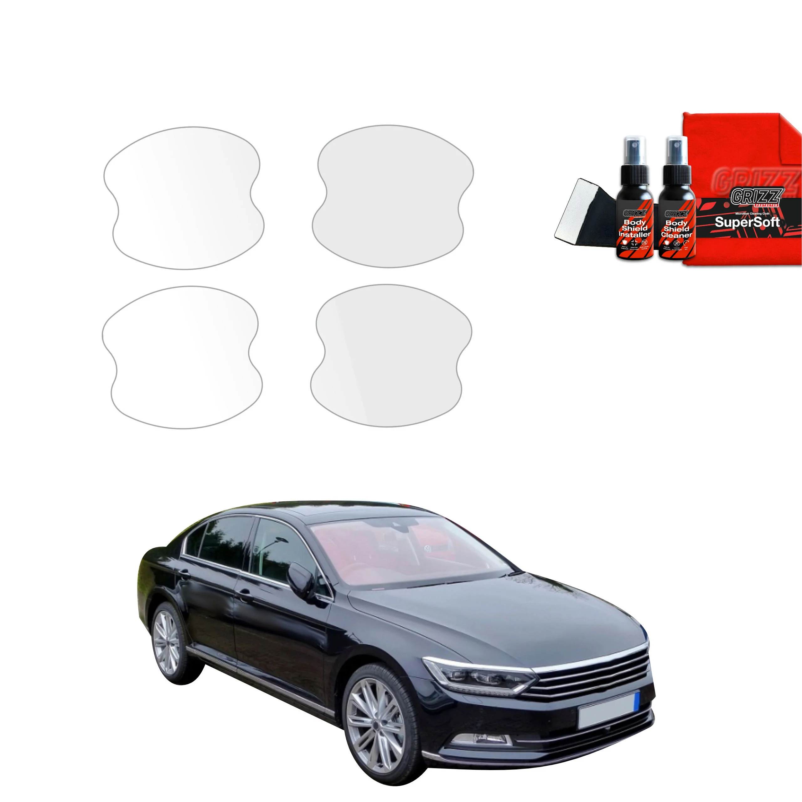 4in1 Schutzfolie Grizz Protector für Türgriffmulden - Volkswagen Passat B8 Sedan (2014-2022)