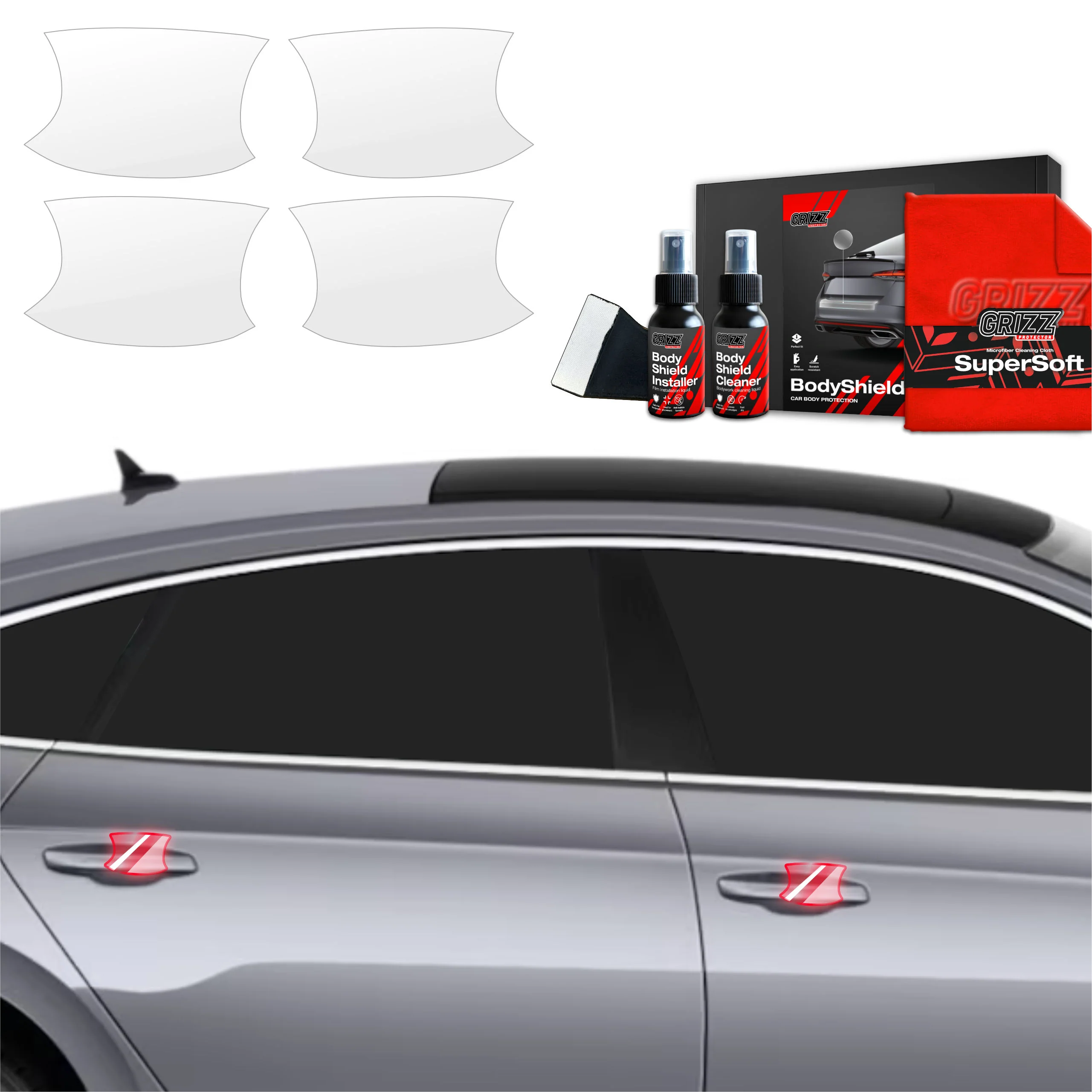 4in1 Schutzfolie Grizz Protector für Türgriffmulden - Volkswagen VW Arteon (2024-2025)