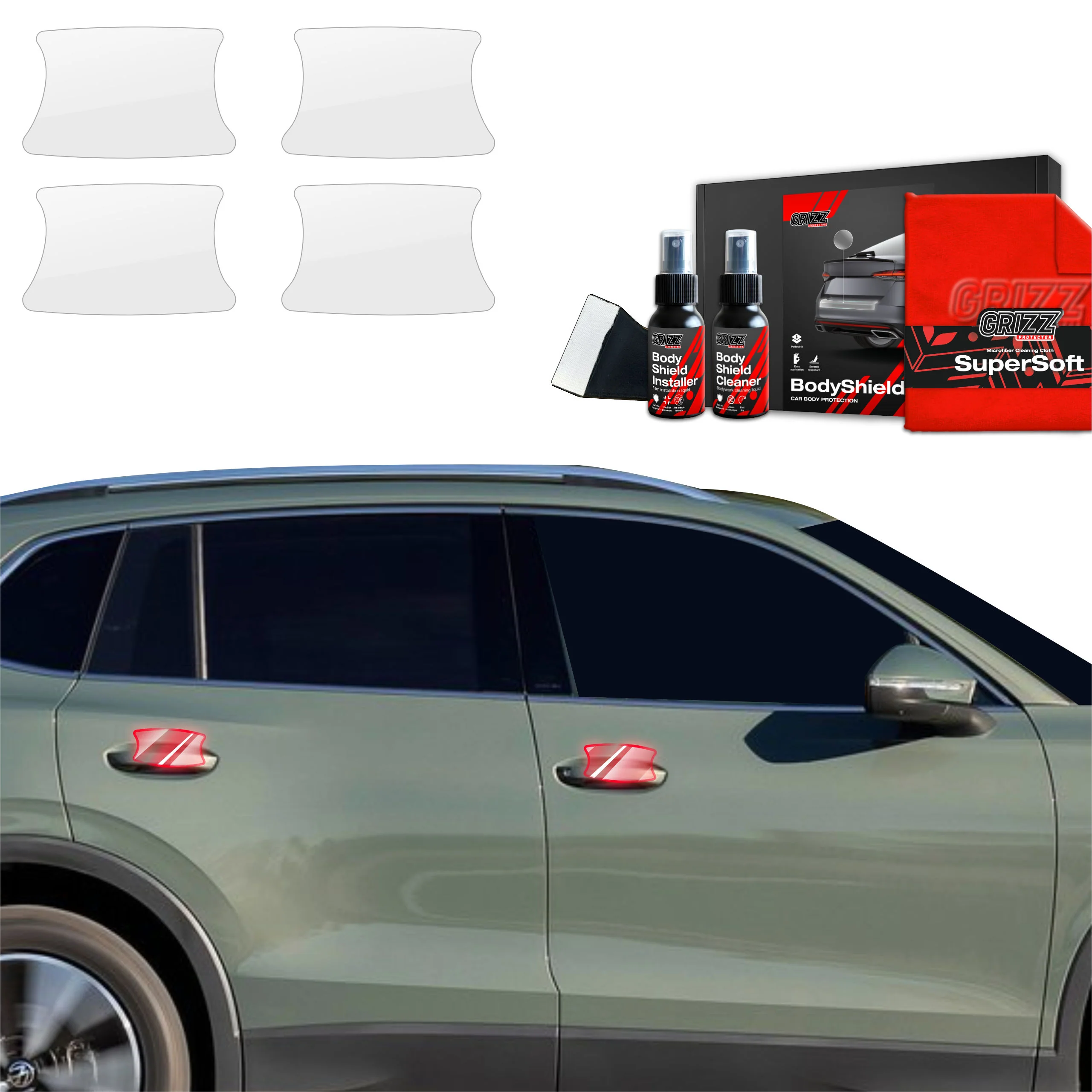 4in1 Schutzfolie Grizz Protector für Türgriffmulden - Volkswagen VW Tiguan 3 (2024-2025)