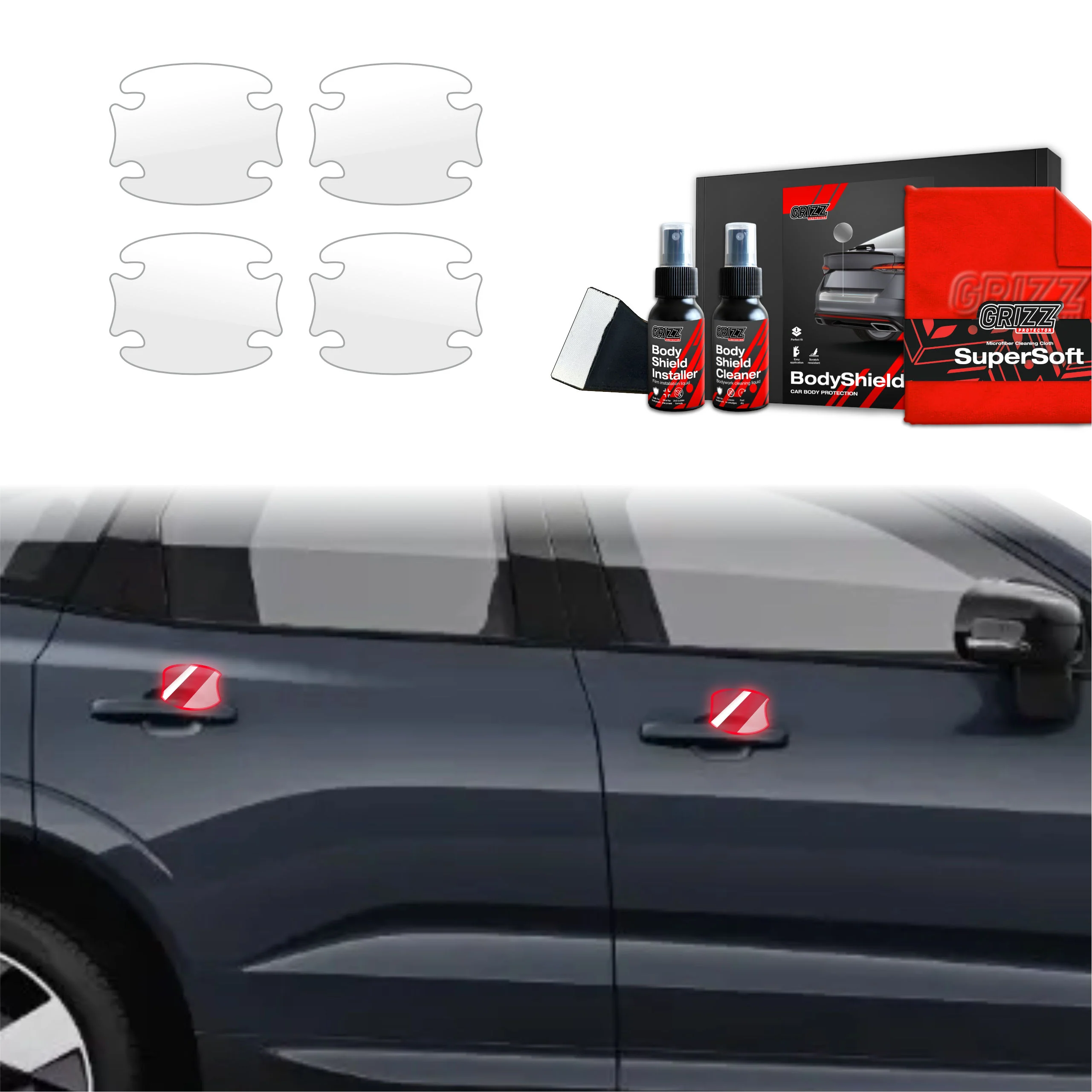 4in1 Schutzfolie Grizz Protector für Türgriffmulden - Volvo XC60 2 (2022-2025)