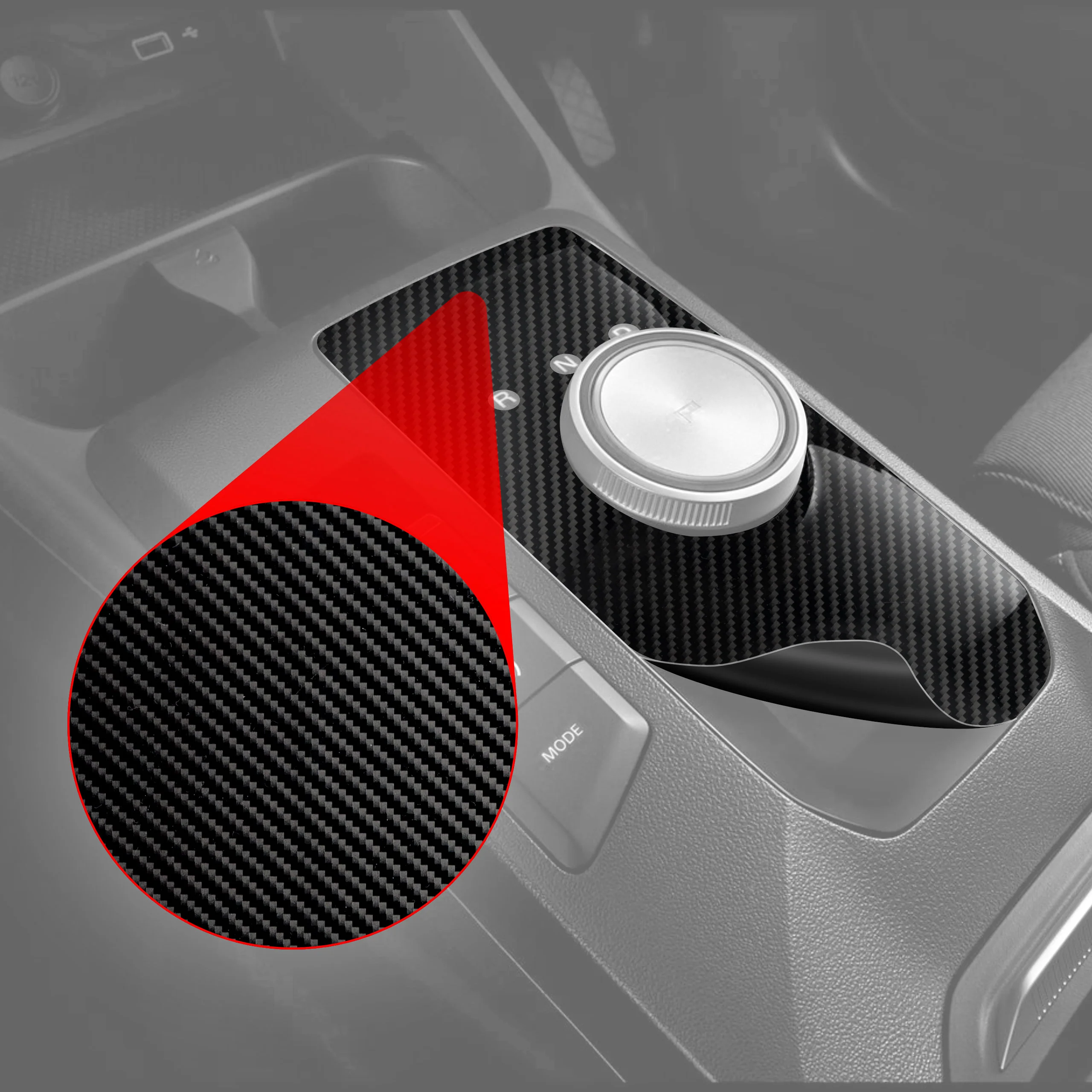 4in1 Schutzfolien Grizz Protector für Mittelkonsole & Armaturenbrett - Audi S7 C8 (2018-2025) Carbon Optik Glanz - Image 2