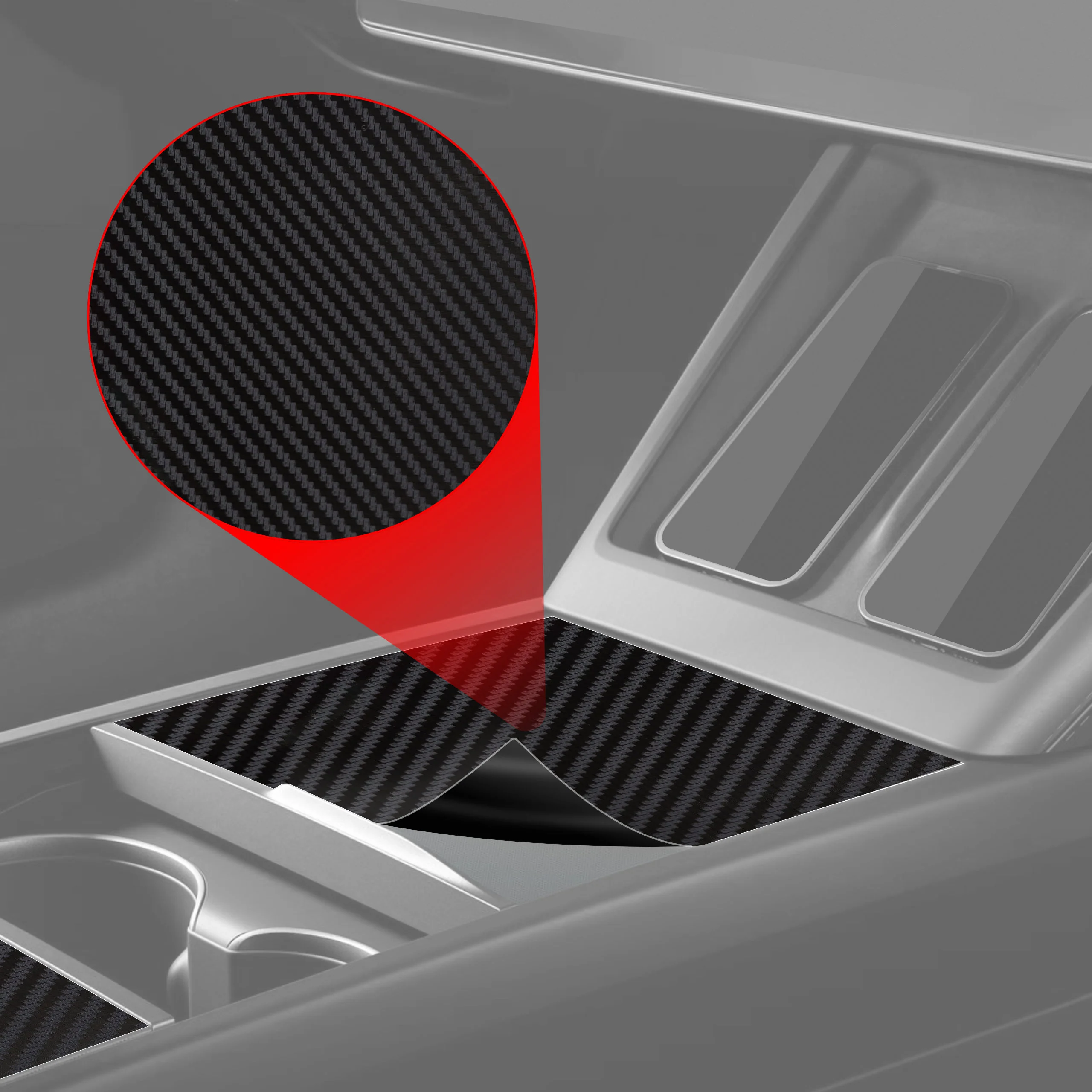 5in1 Schutzfolien Grizz Protector für Mittelkonsole & Armaturenbrett - Audi A3 8Y Facelift (2024-2025) Carbon Optik Matt Antifingerprint - Image 2