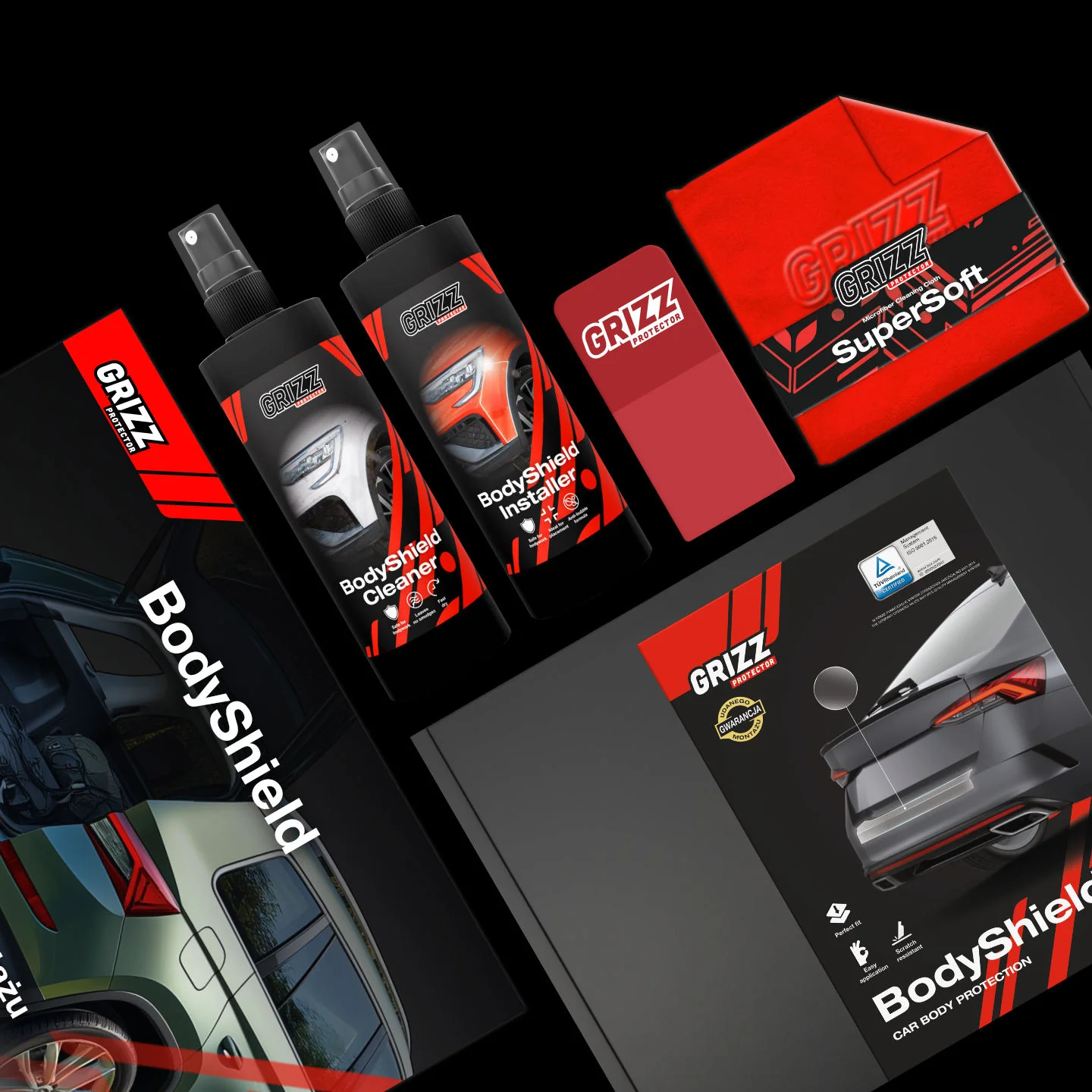 6in1 Kohlenstoff Schutzfolie Grizz Protector für A-B-Säule - Abarth 500 (2016-2023) - Image 6