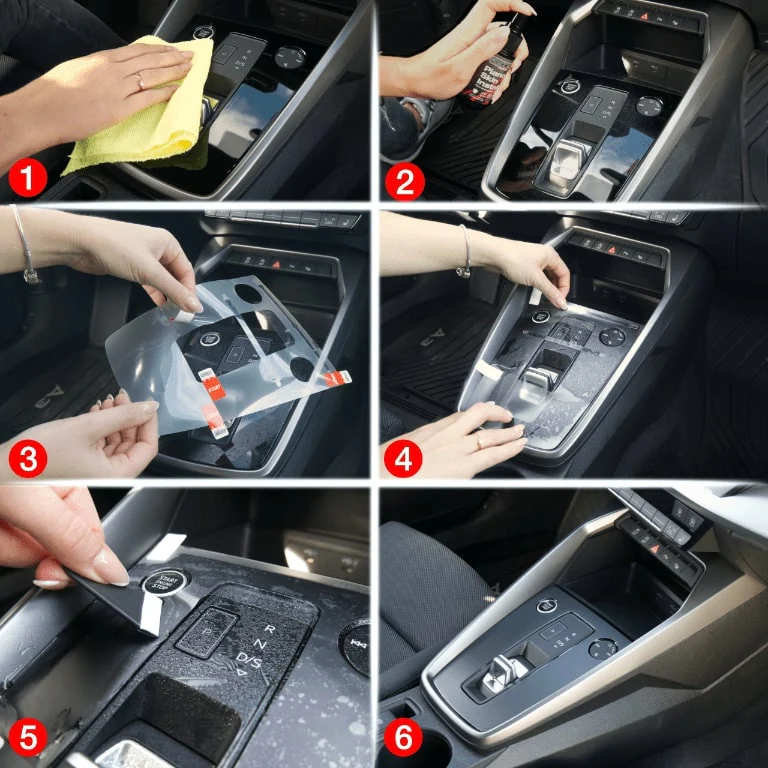 6in1 Schutzfolien Grizz Protector für Mittelkonsole & Armaturenbrett - Audi RSQ8 (2018-2024) Glanz Dynamic - Image 5