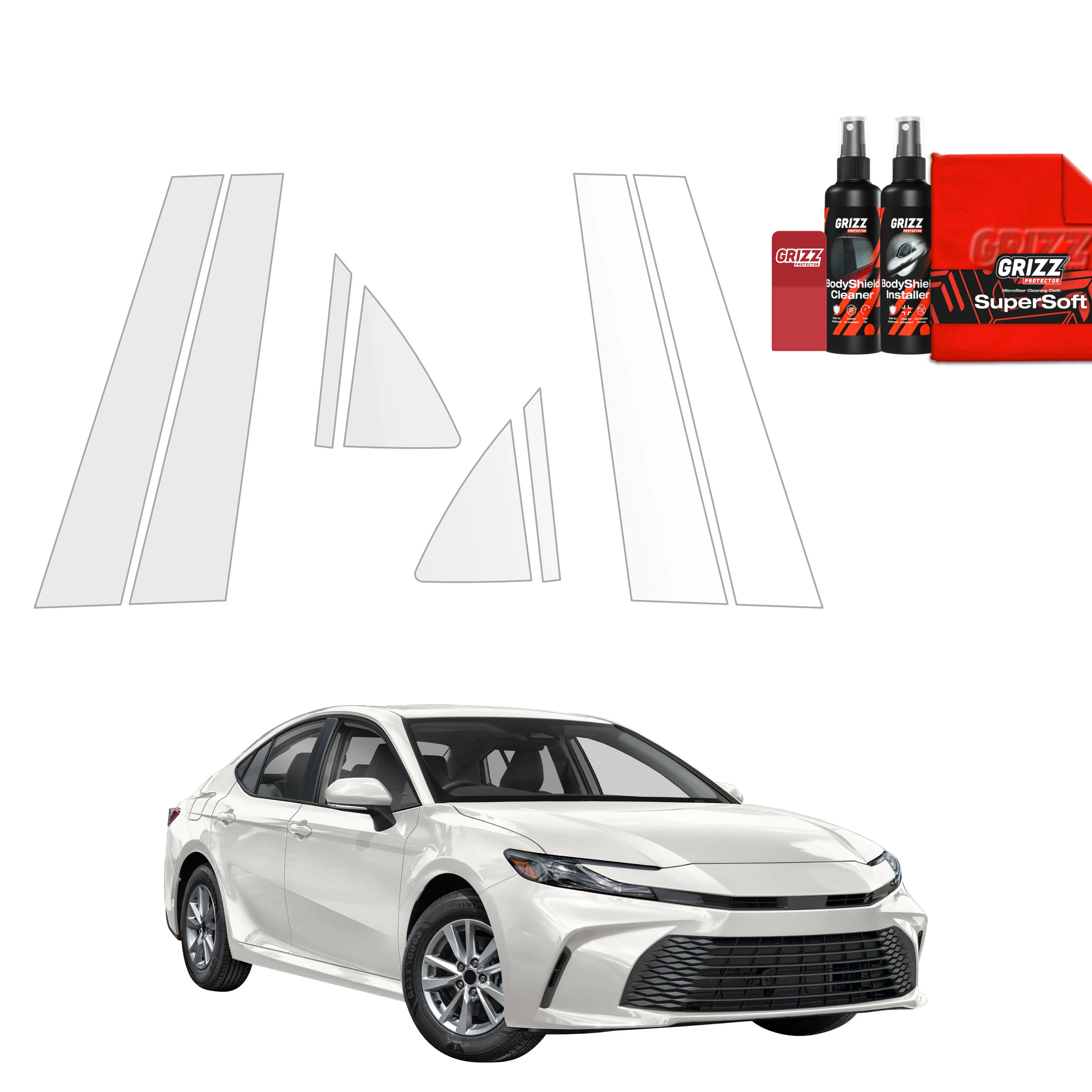 8in1 Schutzfolie Grizz Protector für B-C-Säule - Toyota Camry (2025-2026)