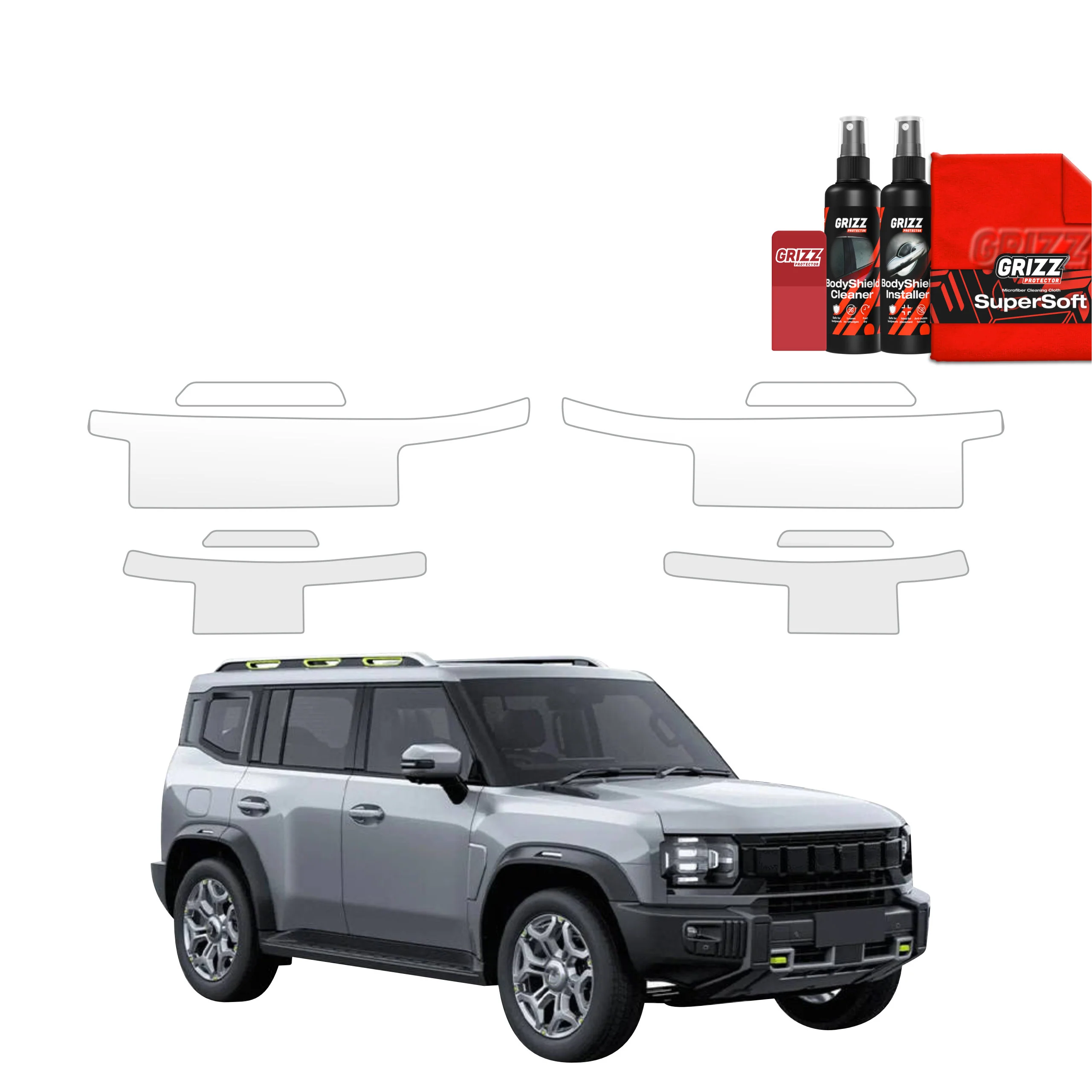 8in1 Schutzfolie Grizz Protector für Schweller - Jetour T2 (2025-2026)