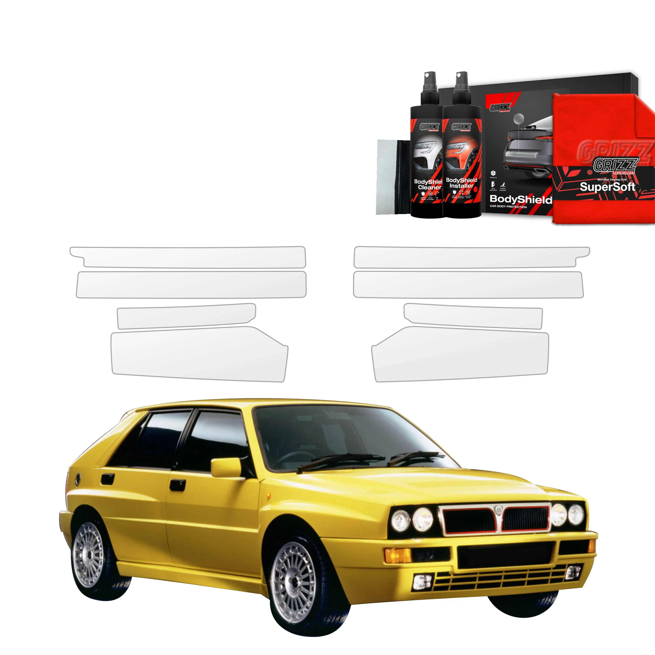 8in1 Schutzfolie Grizz Protector für Schweller - Lancia Delta Integrale (1992-1994)