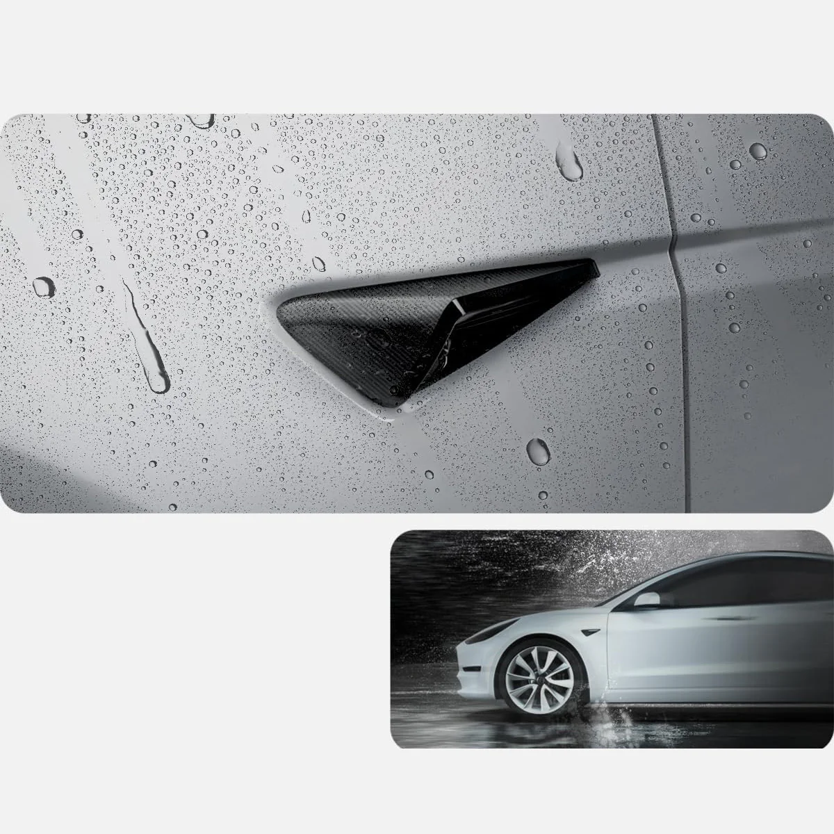 Abdeckungen für Seitenkameras für Tesla Model 3 Highland 2024-25, Spigen Side Camera Protection Cover, Carbon - Image 8