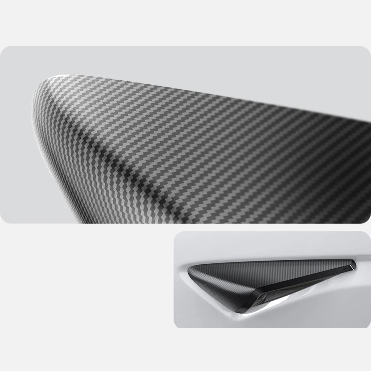Abdeckungen für Seitenkameras für Tesla Model 3 Highland 2024-25, Spigen Side Camera Protection Cover, Carbon - Image 9
